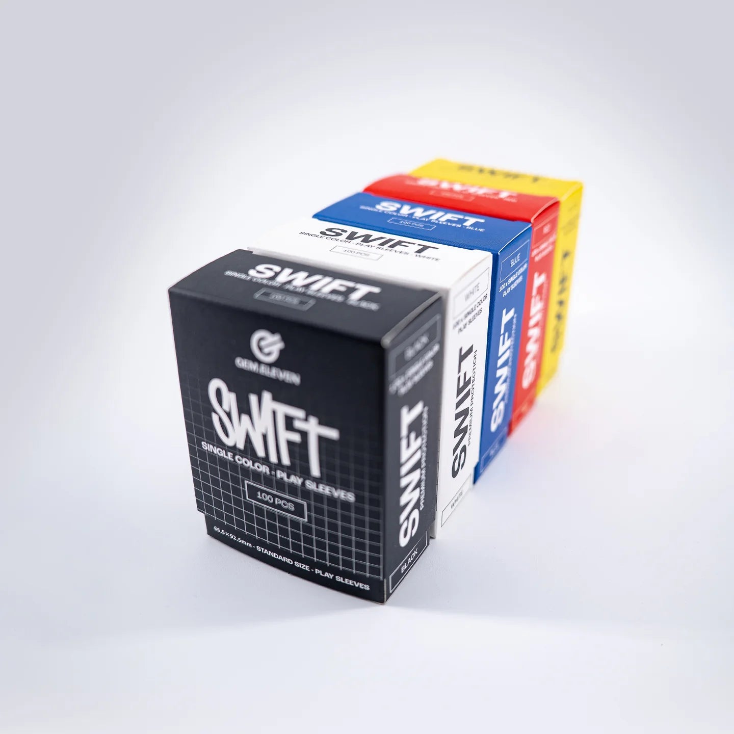 Gem.Eleven - Play Sleeves - Single Color - Black/Schwarz - Standart Size - 100 Stk.