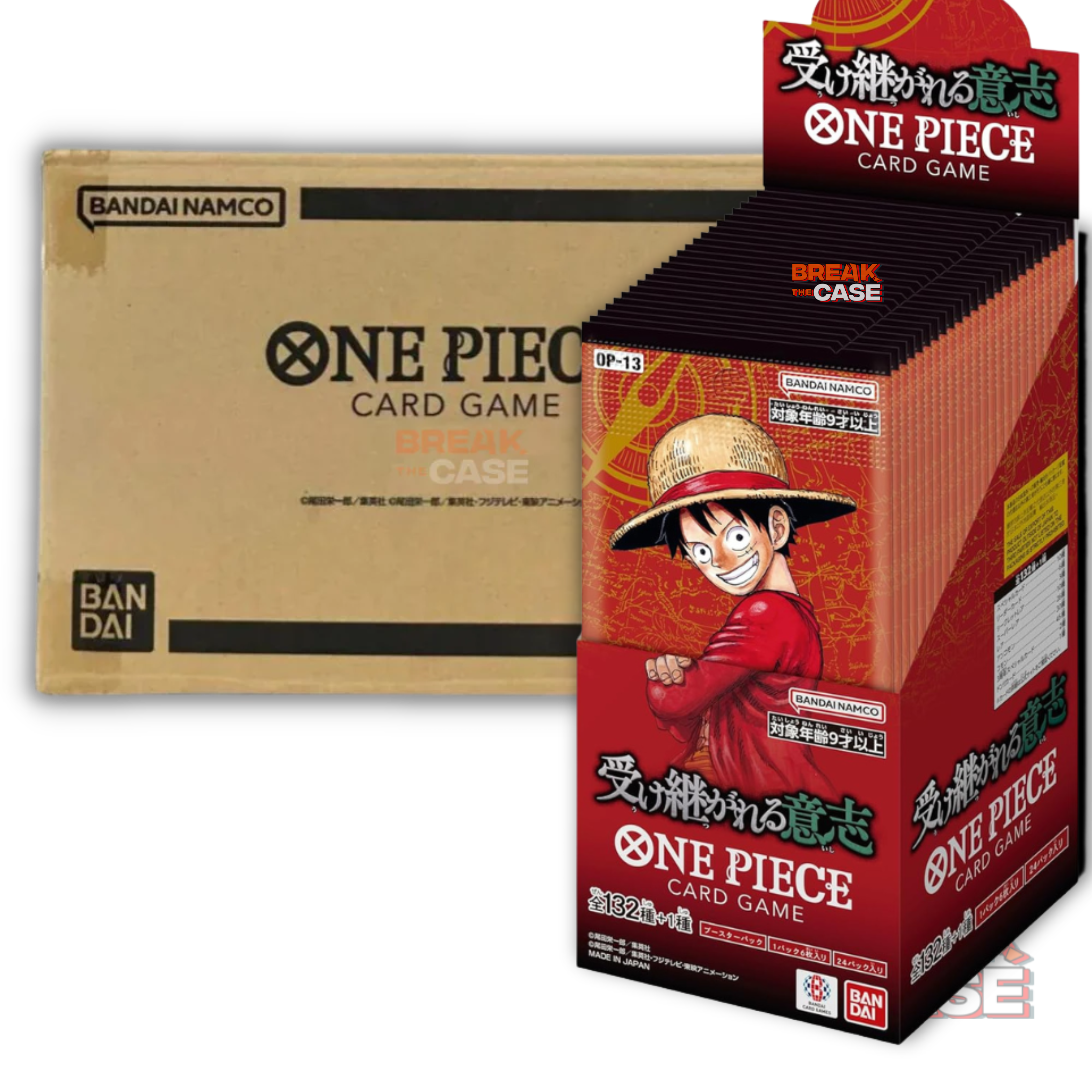 One Piece OP13 Case – Carrying on his WIll - 12x Booster Displays (Sealed) – Japanisch