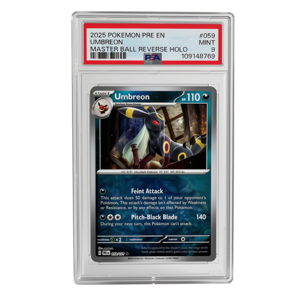 Pokemon TCG Umbreon 059 Master Ball Reverse Holo PSA 9 Mint - Englisch (EN)