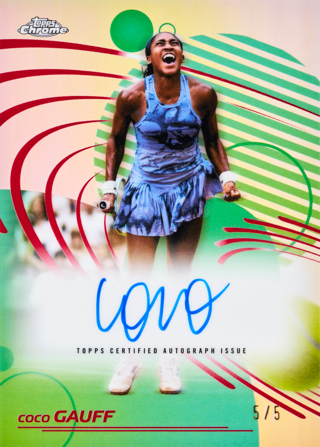Topps Chrome Tennis 2026 – Beispielkarte Coco Gauff