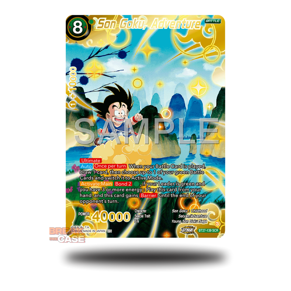 Son Goku, Adventure (B27-139 - Secret Rare) - Dragon Ball Super Card Game Masters - B27 History of Z