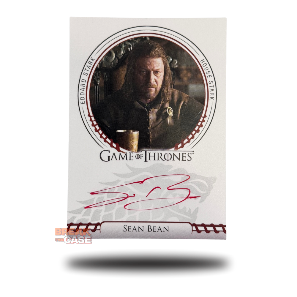 GoT: Legends of the Realm - Sean Bean / Eddard ''Ned'' Stark - Sigil Auto/Signatur