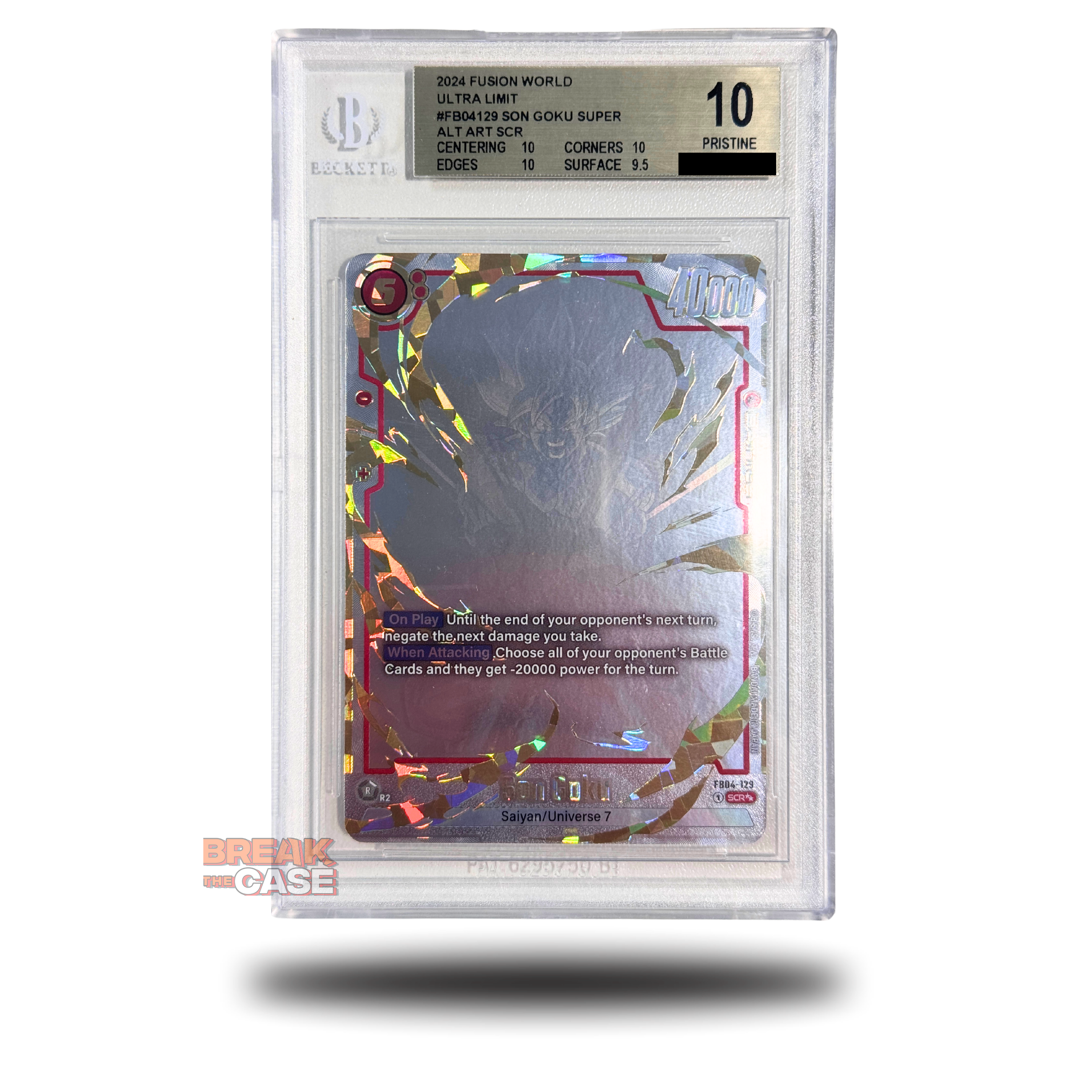Son Goku - Super Alt. Art (GDR) - FB04-129 - BGS 10 Pristine - Dragon Ball Super Card Game Fusion World - Ultra Limit FB04 - Englisch