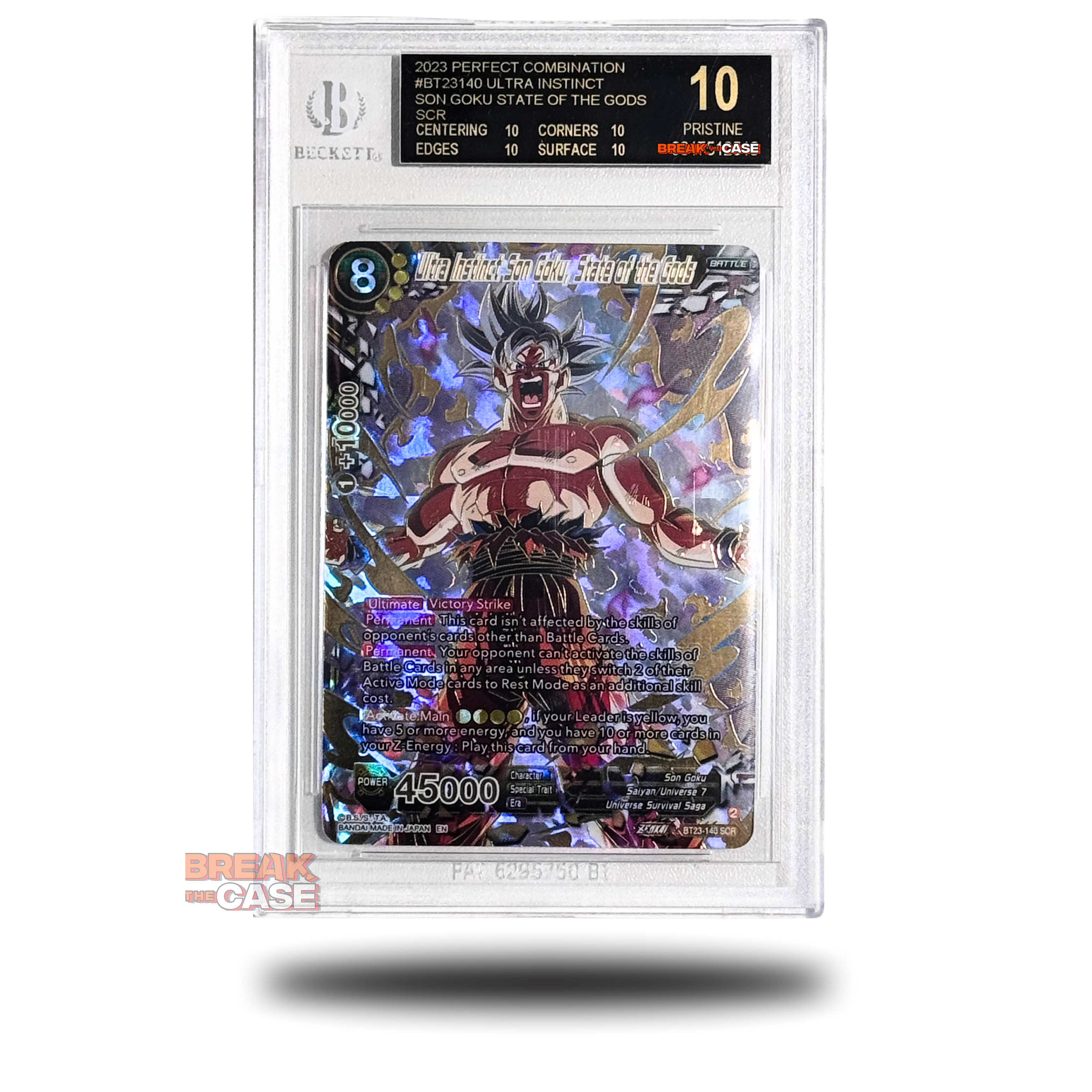 Ultra Instinct Son Goku, State of the Gods - (SCR) - BGS 10 BLACK LABEL - Dragon Ball Super Card Game - Englisch