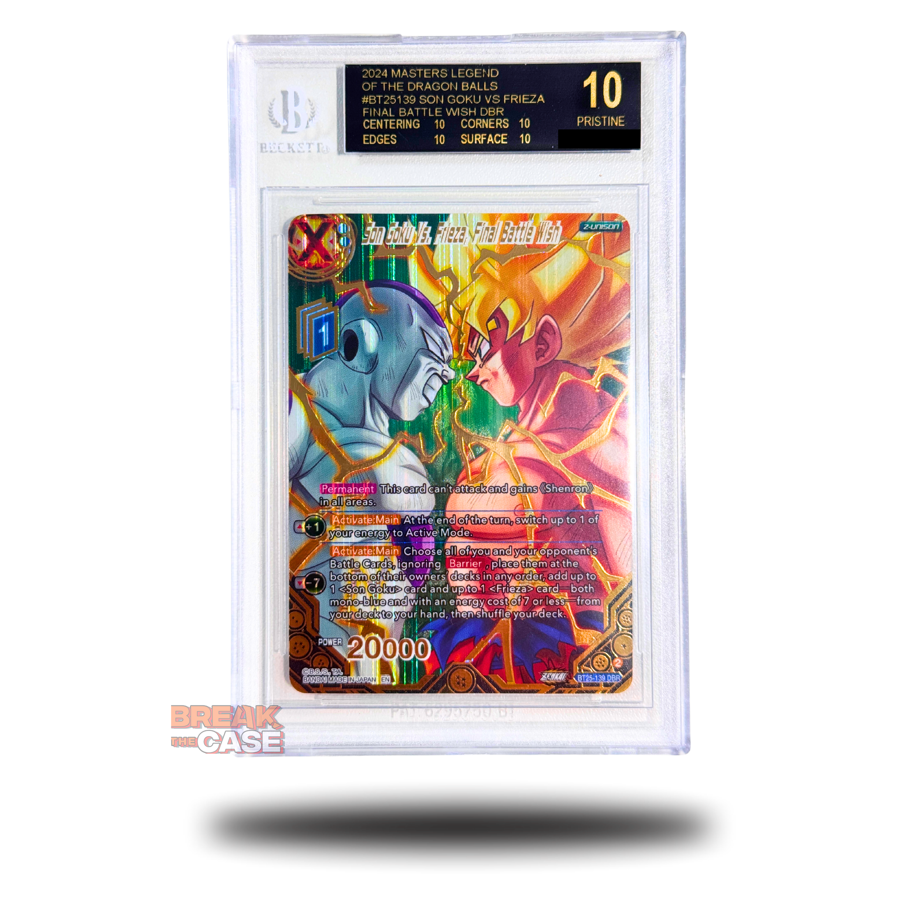 Son Goku Vs. Frieza, Final Battle Wish - BGS 10 BLACK LABEL - Dragon Ball Super Card Game Masters - Legend of the Dragon Balls B25 - Englisch