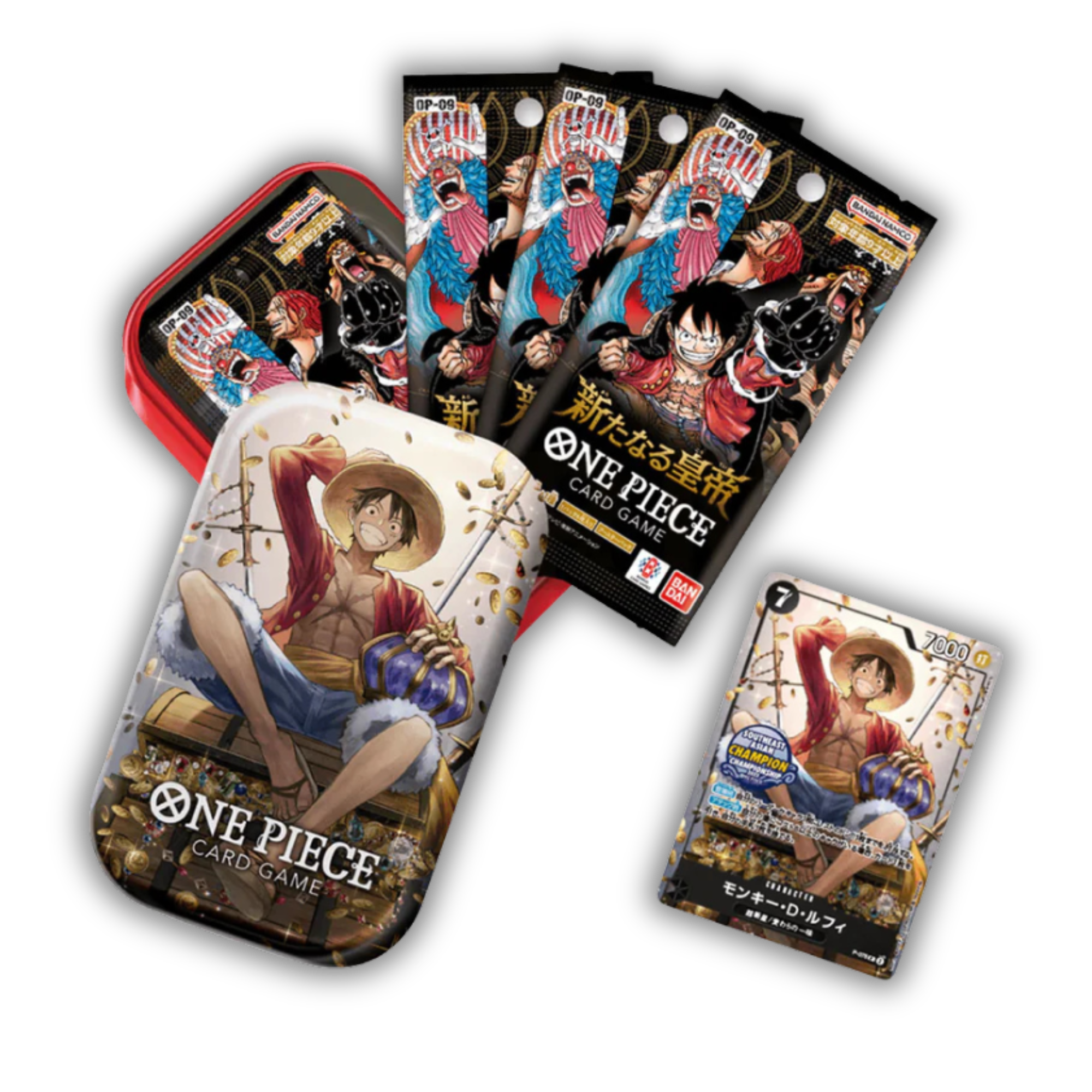 One Piece Card Game - TS01 - Mini-Tin Vol. 1 - Three Brothers - OP09 + Promo - Japanisch