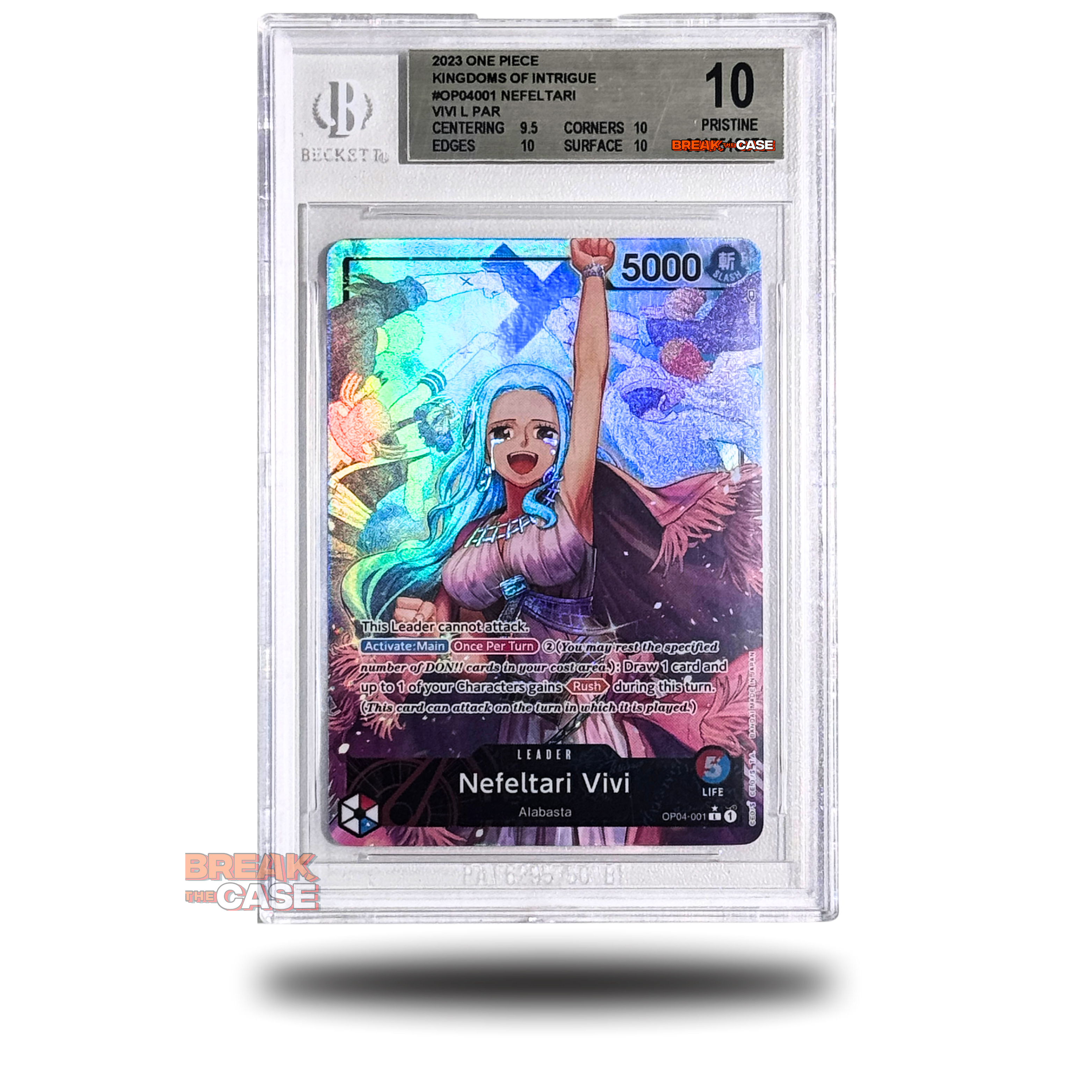 Nefeltari Vivi - (Leader Alt. Art) - BGS 10 PRISTINE - OP04 Kingdoms of Intrigue - One Piece Card Game - Englisch
