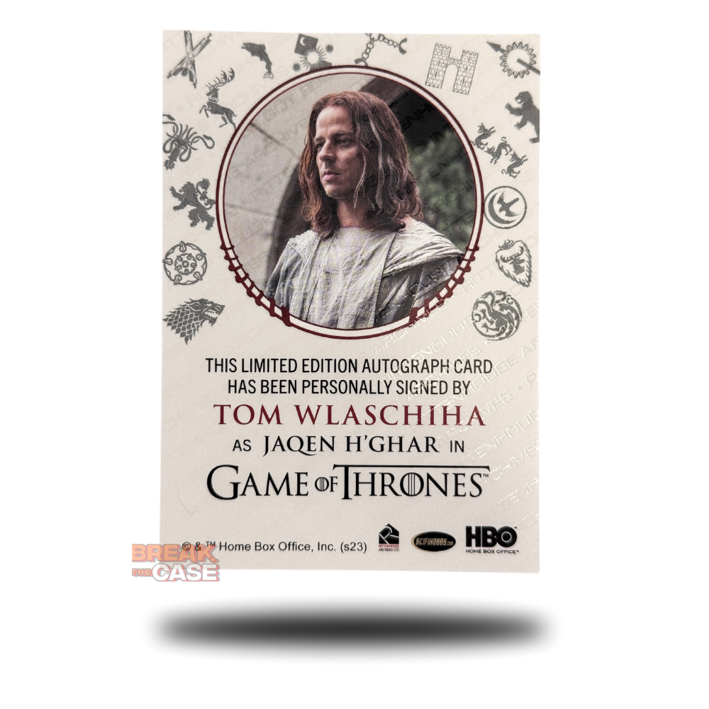 GoT: Legends of the Realm - Tom Wlaschiha / Jaqen H'Ghar - Sigil Auto/Signatur