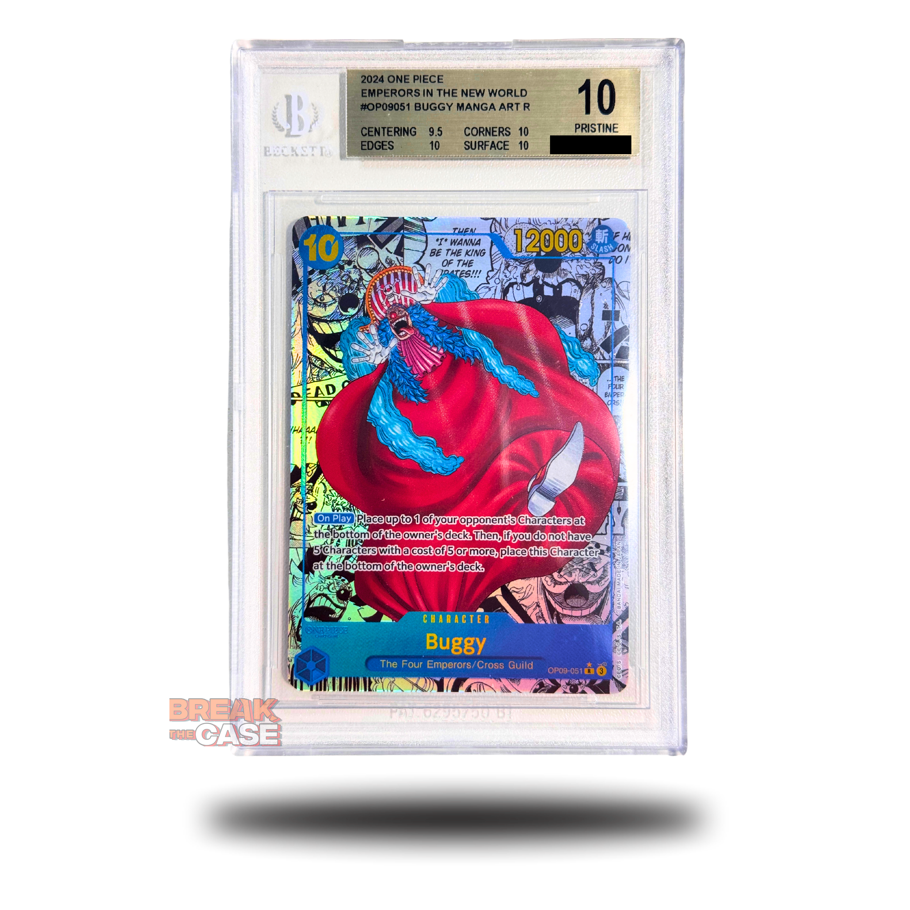 Buggy - Manga Art - BGS 10 PRISTINE - One Piece Card Game - OP09 Emperors in the new World - Englisch