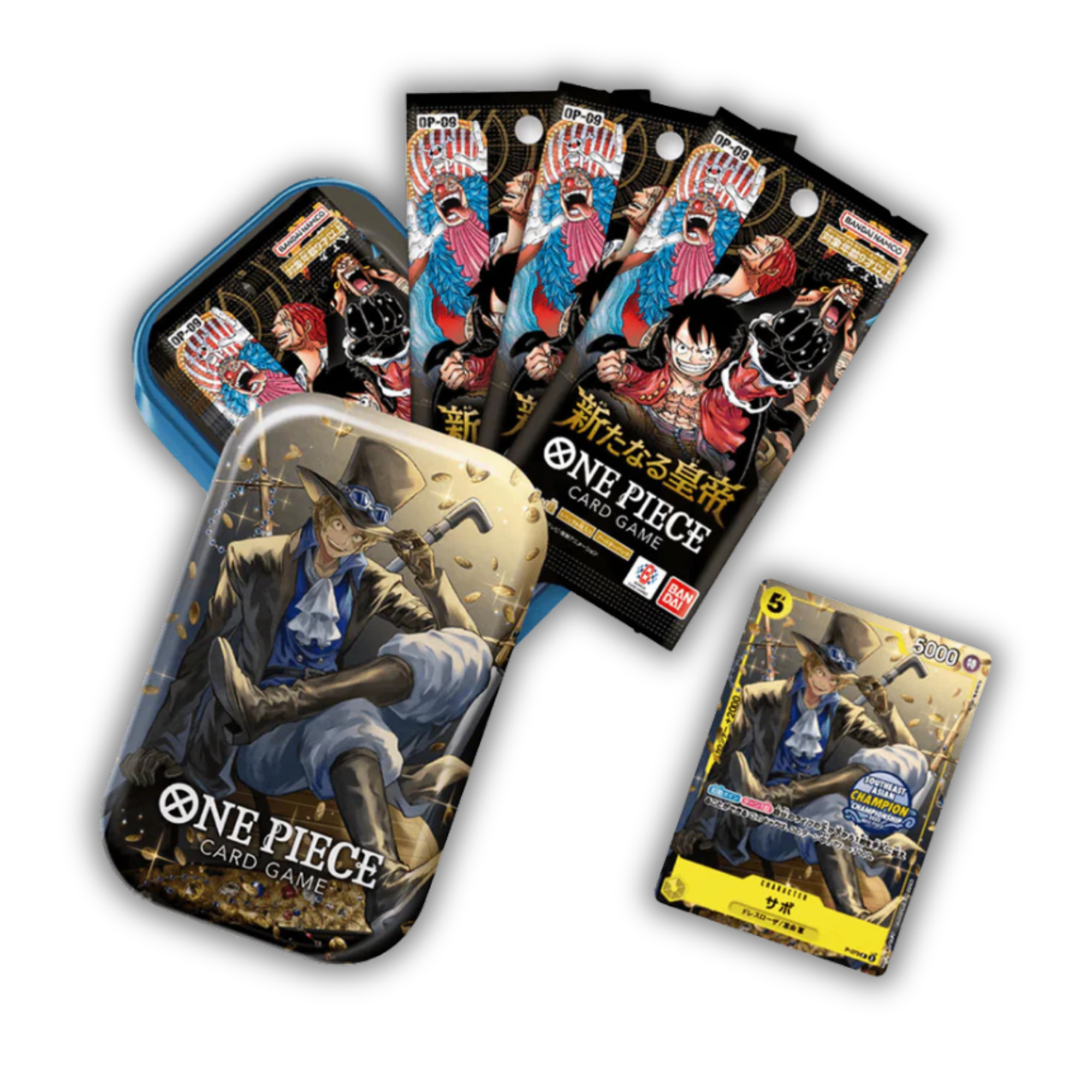 One Piece Card Game - TS01 - Mini-Tin Vol. 1 - Three Brothers - OP09 + Promo - Japanisch