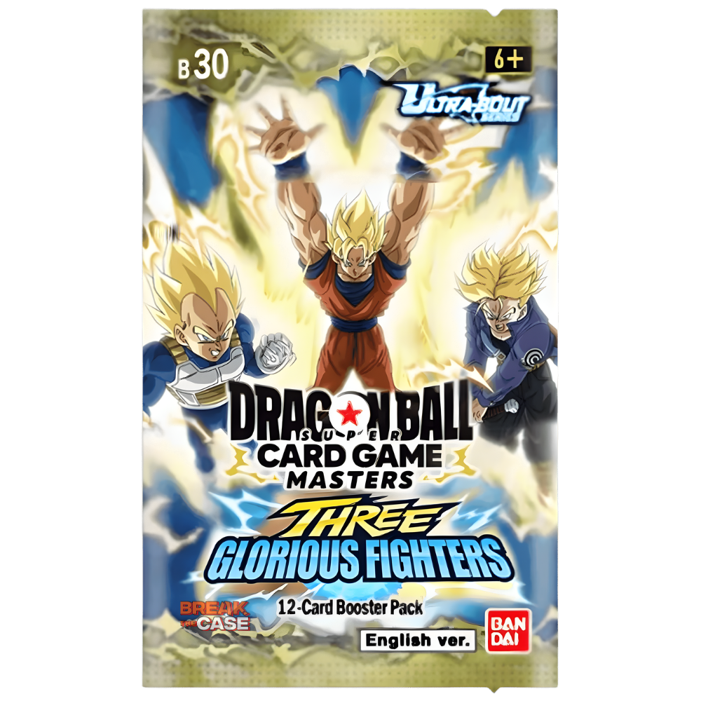 Dragon Ball Super Card Game Masters - B-30 - Three Glorious Fighters - Booster - Englisch