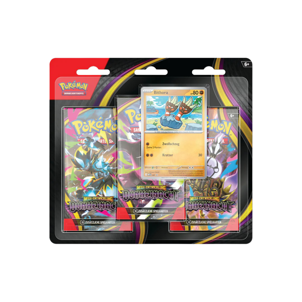 Pokemon - Dunkelnacht - Mega Evolution - ME05 – 3-Pack Blister - Deutsch