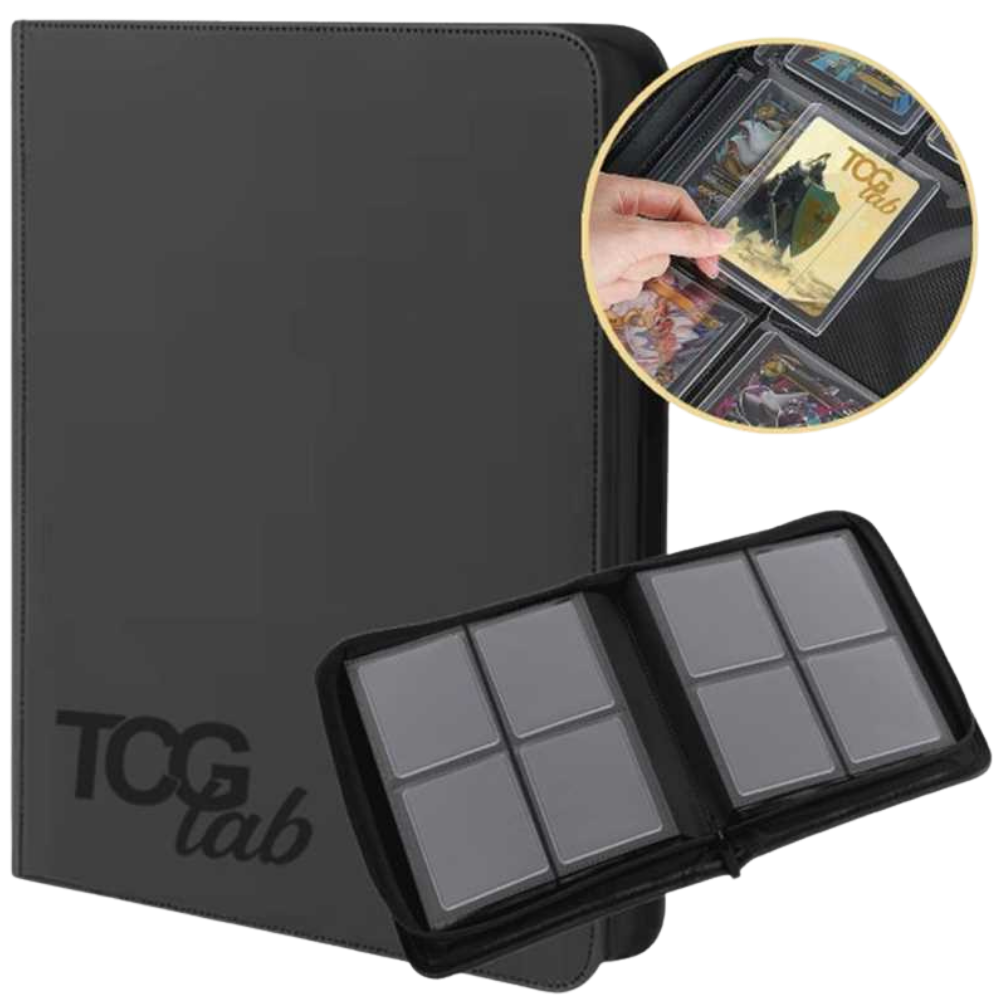 Toploader Binder / Ordner - 4 Pocket - 112 Karten - Schwarz - TCGLAB