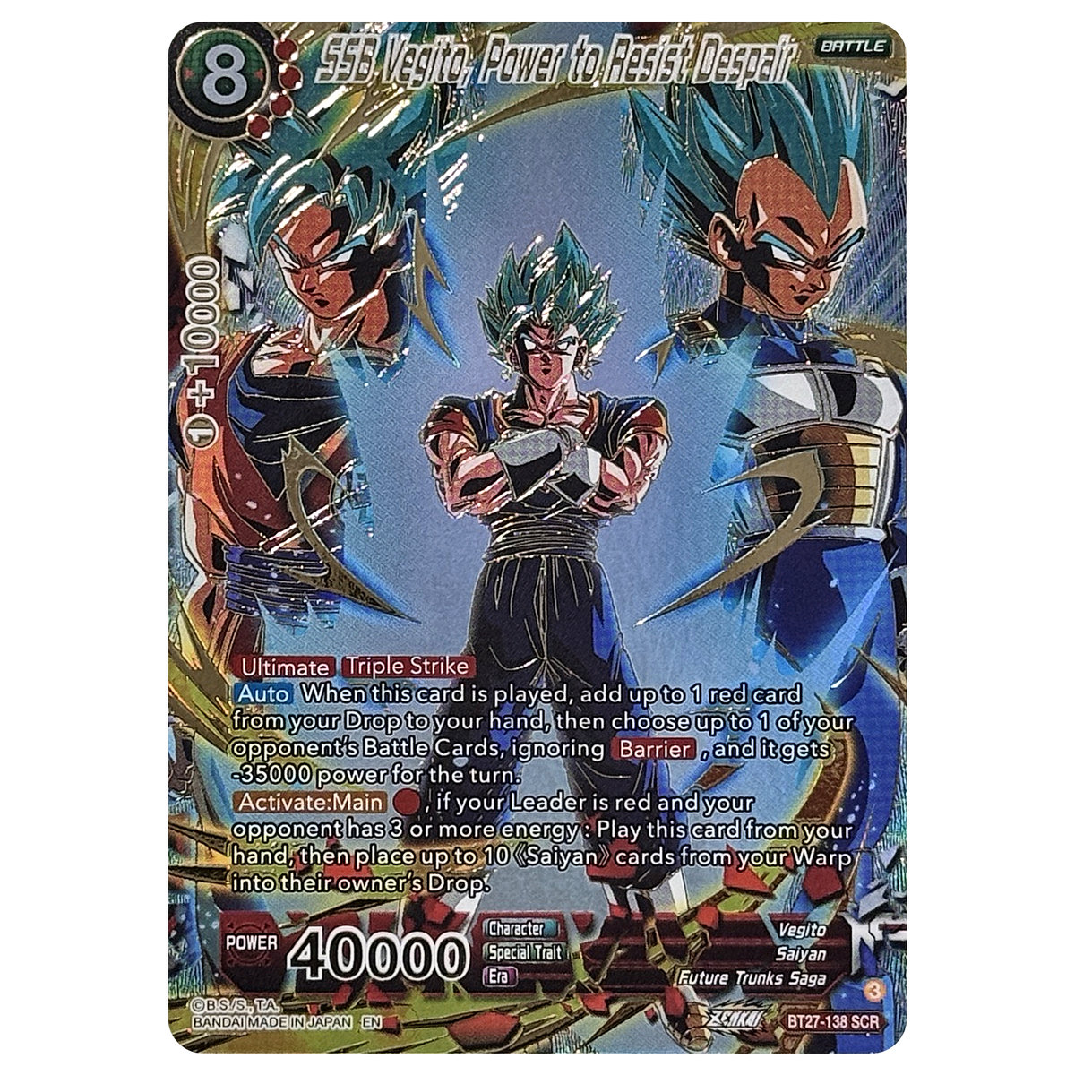 SSB Vegito BT27-138 SCR History of Z Masters Einzelkarte