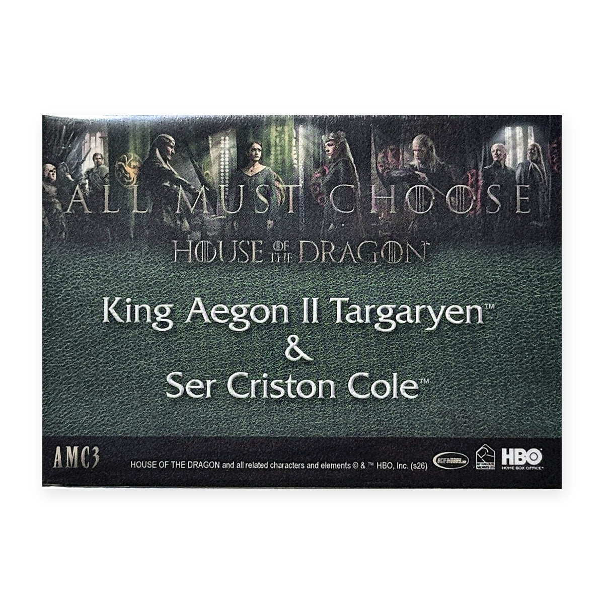 King Aegon II & Ser Criston Cole AMC3 HotD Series 2 Rückseite