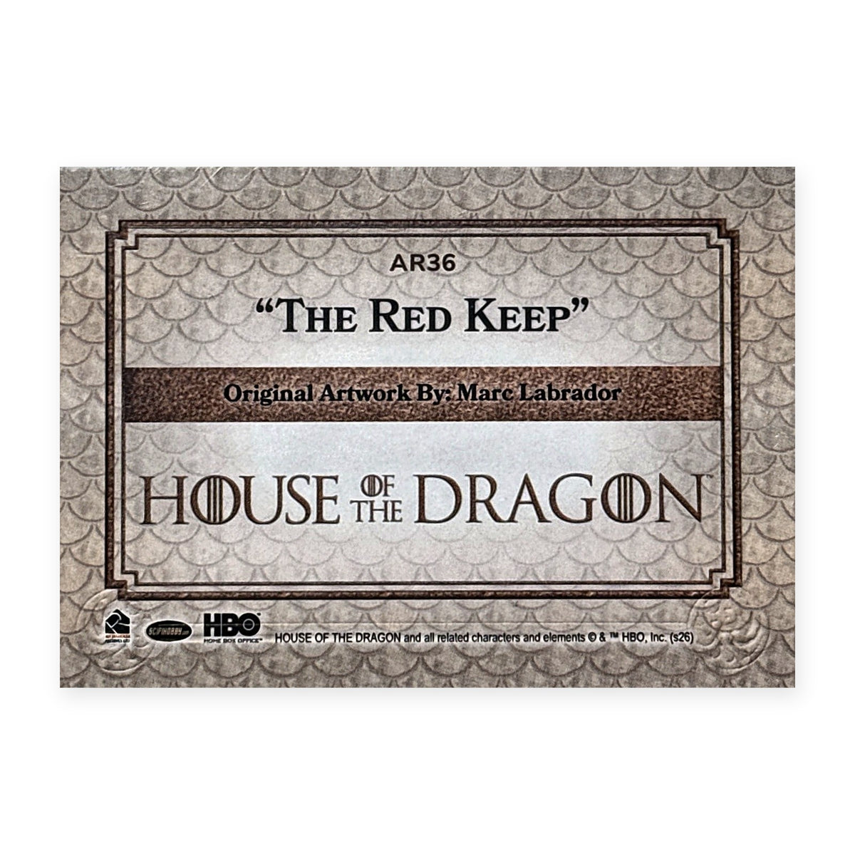 The Red Keep AR36 HotD Series 2 Rückseite