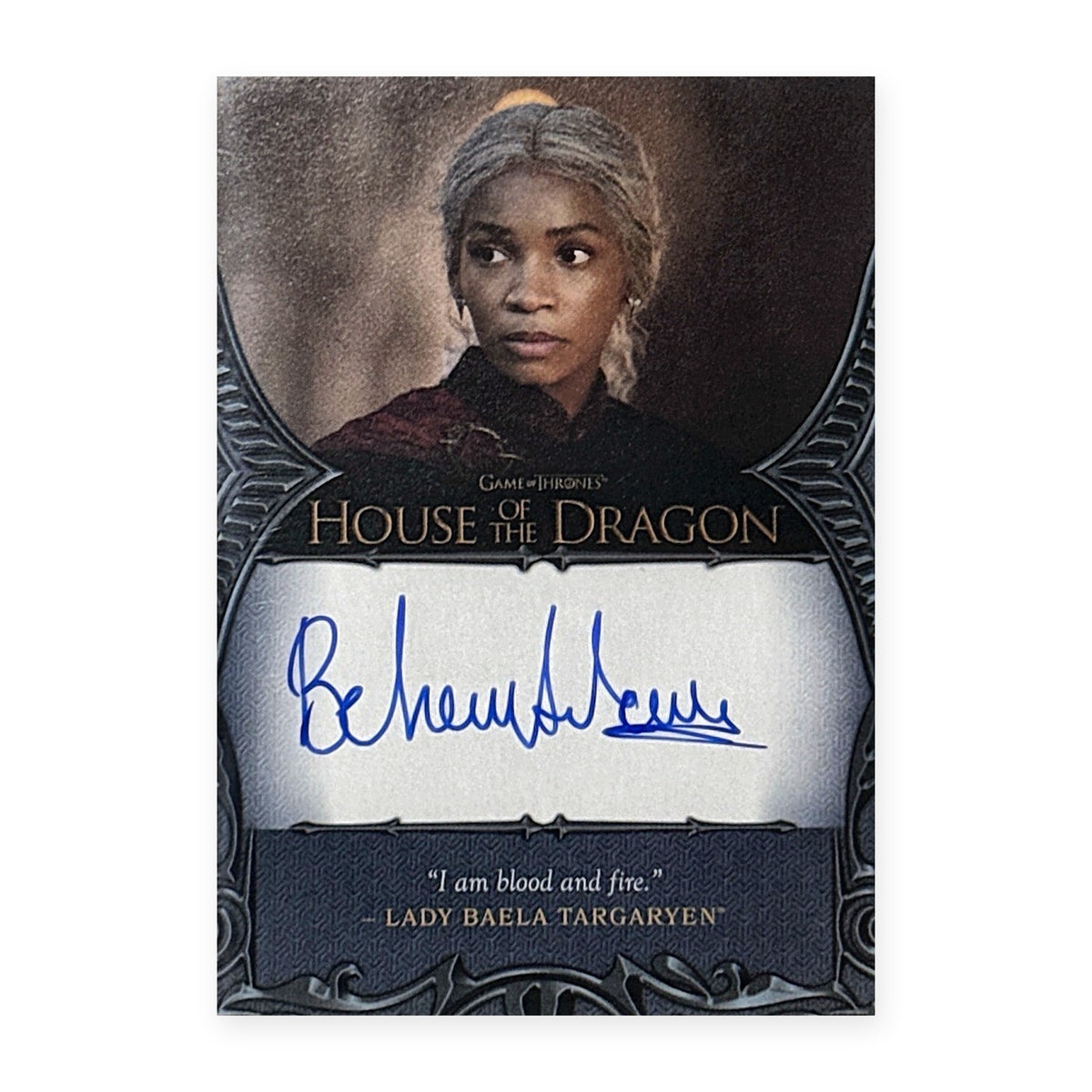 Bethany Antonia Lady Baela Targaryen Autograph HotD Series 2 Vorderseite