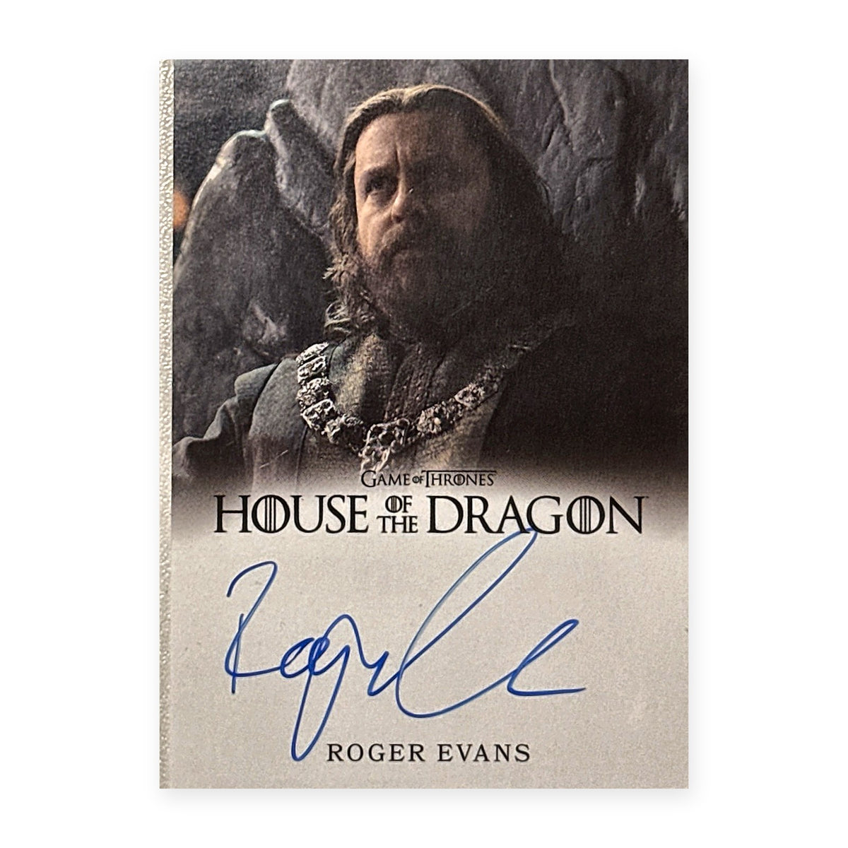 Roger Evans Lord Borros Baratheon Autograph HotD Series 2 Vorderseite