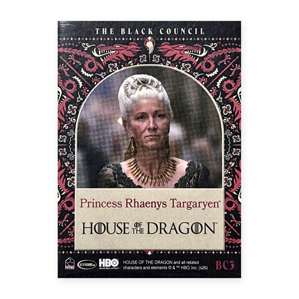 Princess Rhaenys Targaryen BC3 HotD Series 2 Rückseite