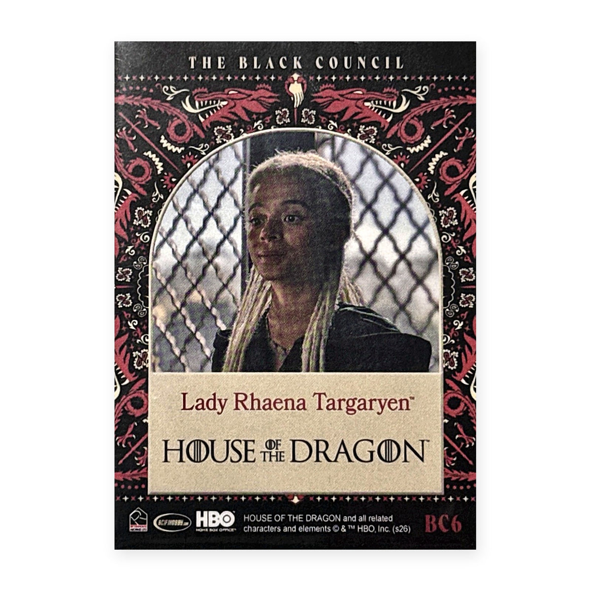 Lady Rhaena Targaryen BC6 HotD Series 2 Rückseite