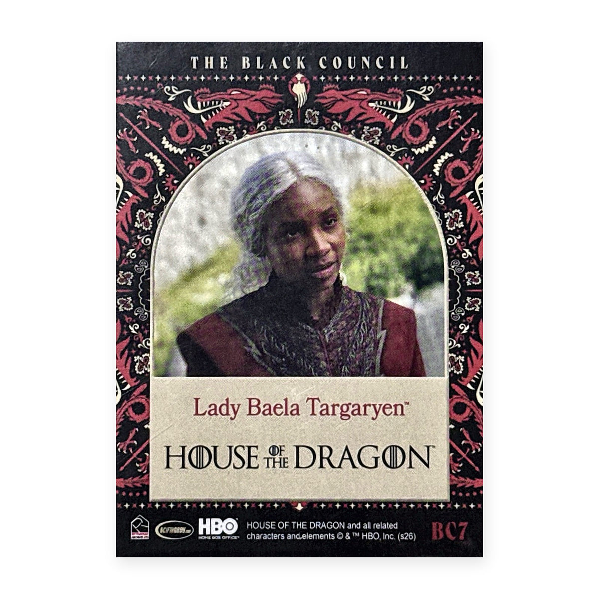 Lady Baela Targaryen BC7 HotD Series 2 Rückseite