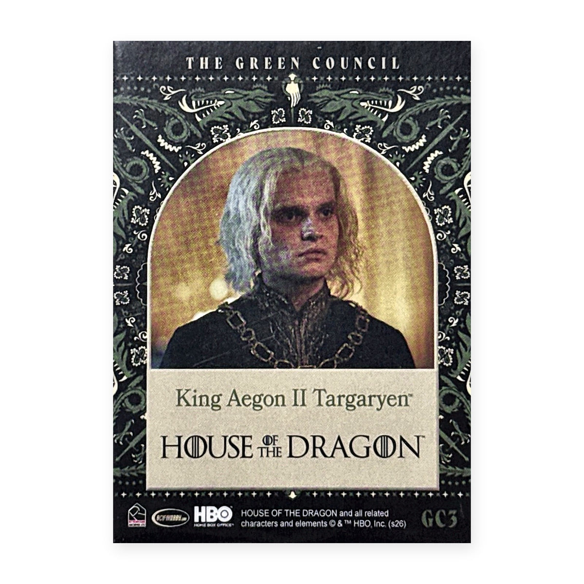 King Aegon II Targaryen GC3 HotD Series 2 Rückseite