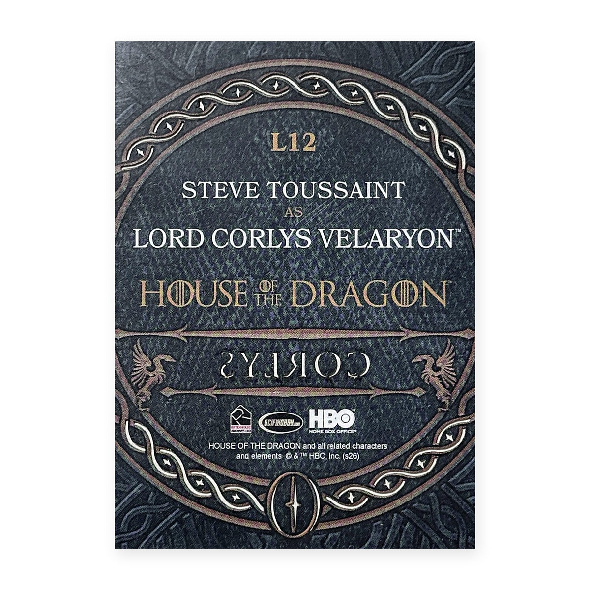 Steve Toussaint Lord Corlys Velaryon L12 HotD Series 2 Rückseite