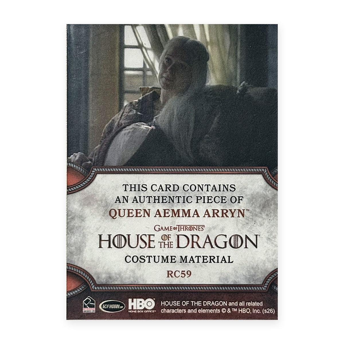 Queen Aemma Arryn RC59 HotD Series 2 Rückseite