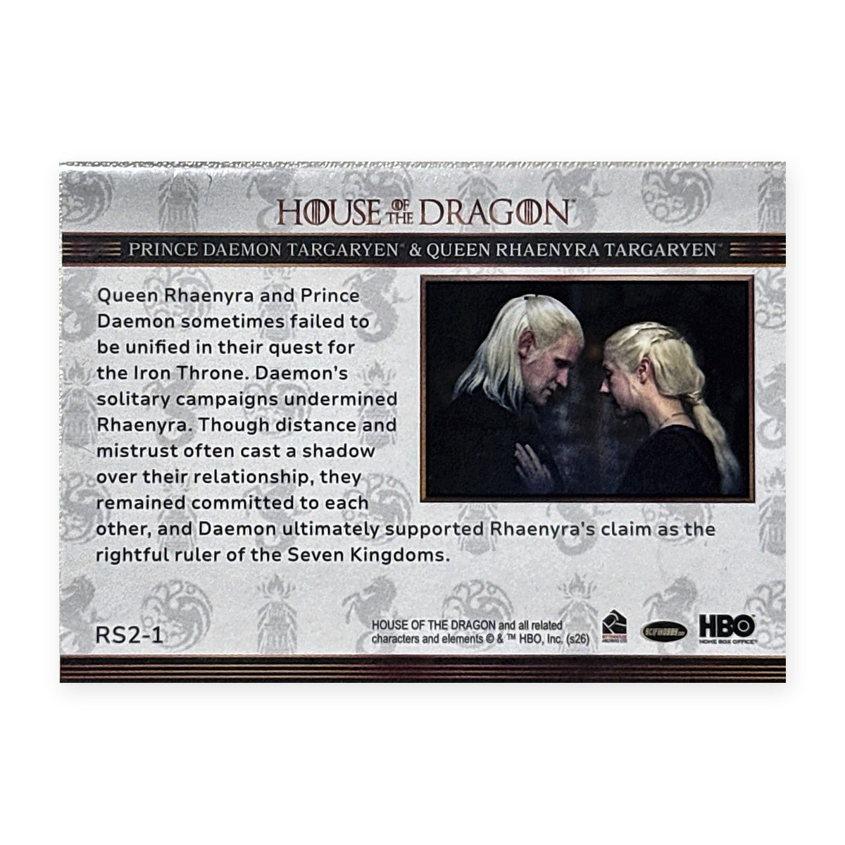 Daemon & Rhaenyra RS2-1 HotD Series 2 Rückseite