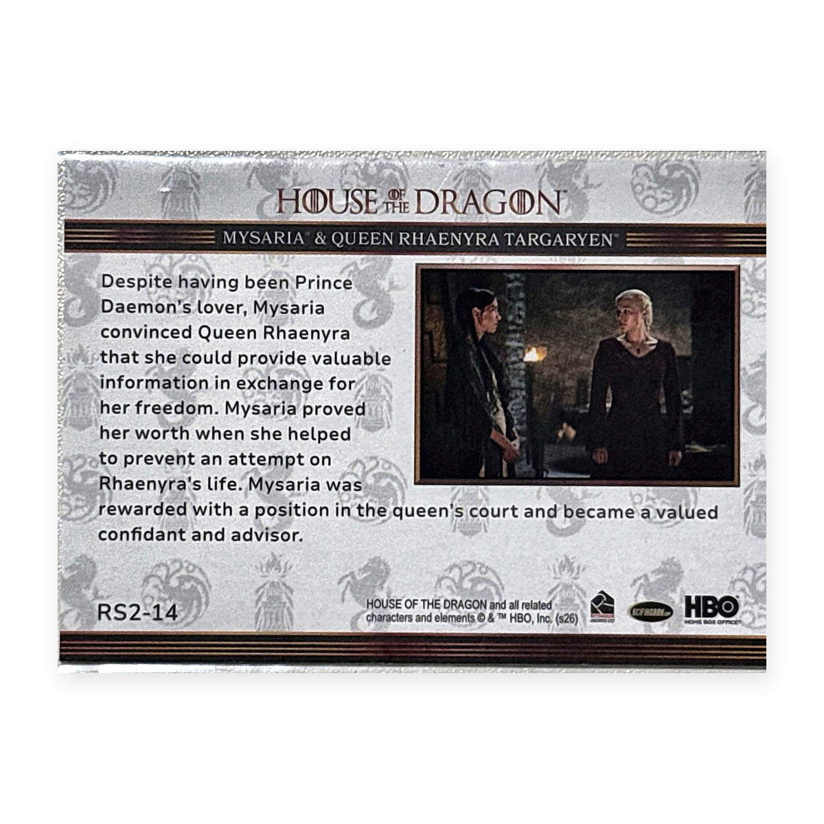 Mysaria & Rhaenyra RS2-14 HotD Series 2 Rückseite
