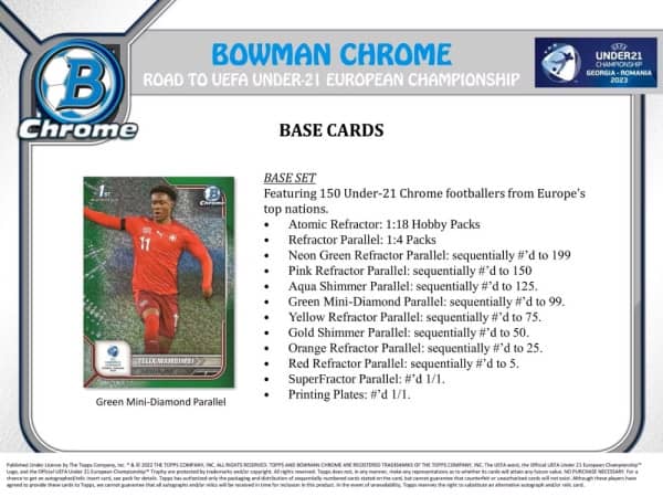 Topps - 2023 - Bowman Chrome - Road to UEFA Under-21 Championship - Booster