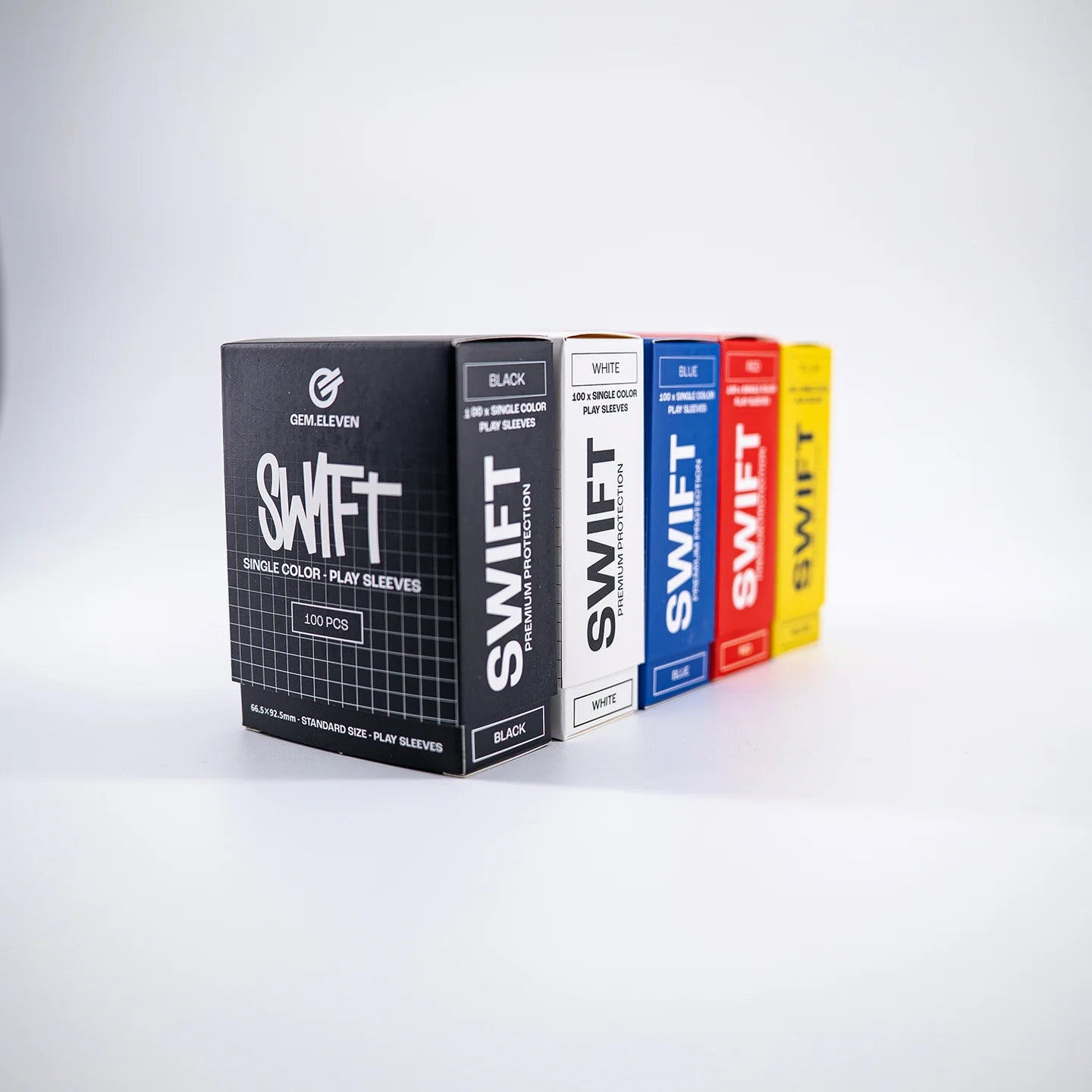 Gem.Eleven - Play Sleeves - Single Color - Black/Schwarz - Standart Size - 100 Stk.