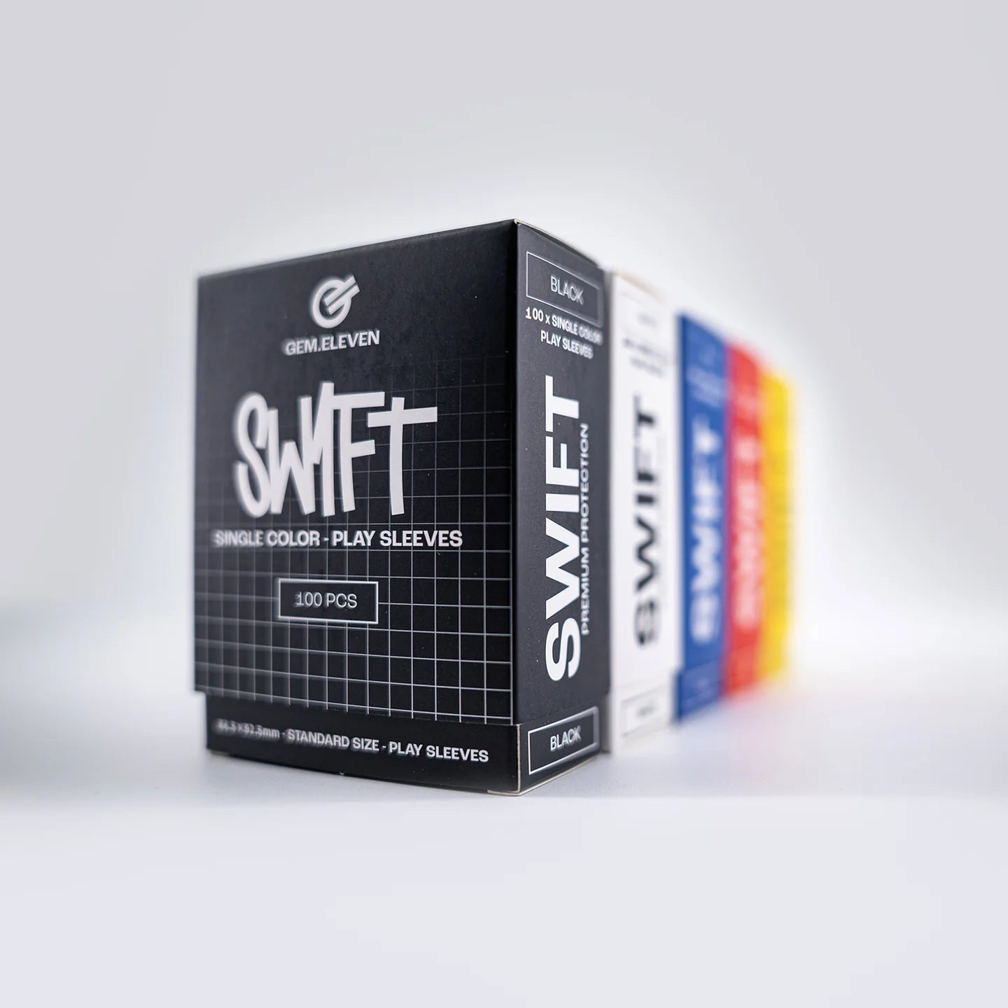 Gem.Eleven - Play Sleeves - Single Color - Black/Schwarz - Standart Size - 100 Stk.