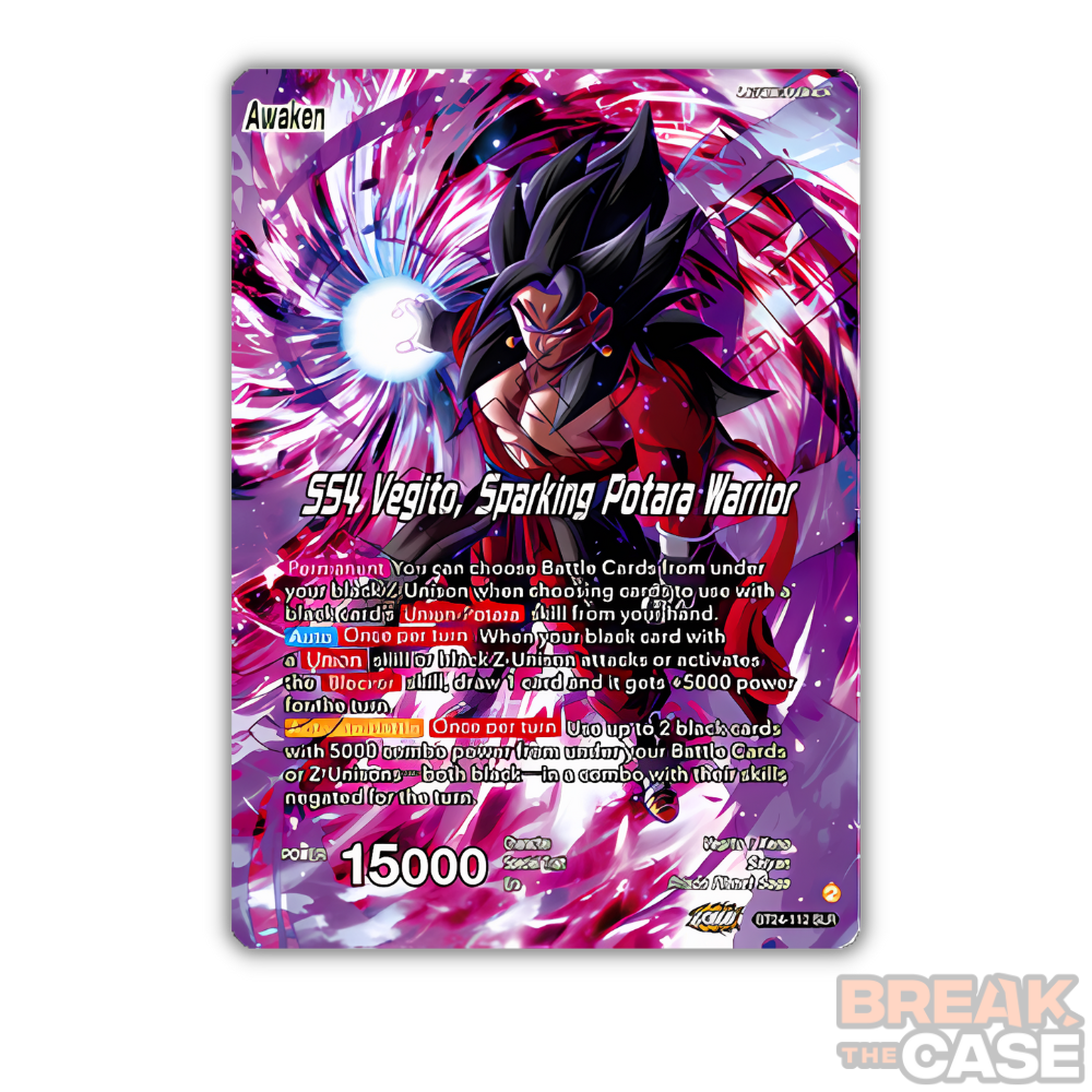 SS4 Son Goku & SS4 Vegeta // SS4 Vegito, Sparking Potara Warrior (V.2 - Alternate Art) - Dragon Ball Super Card Game - B24 Beyond Generation