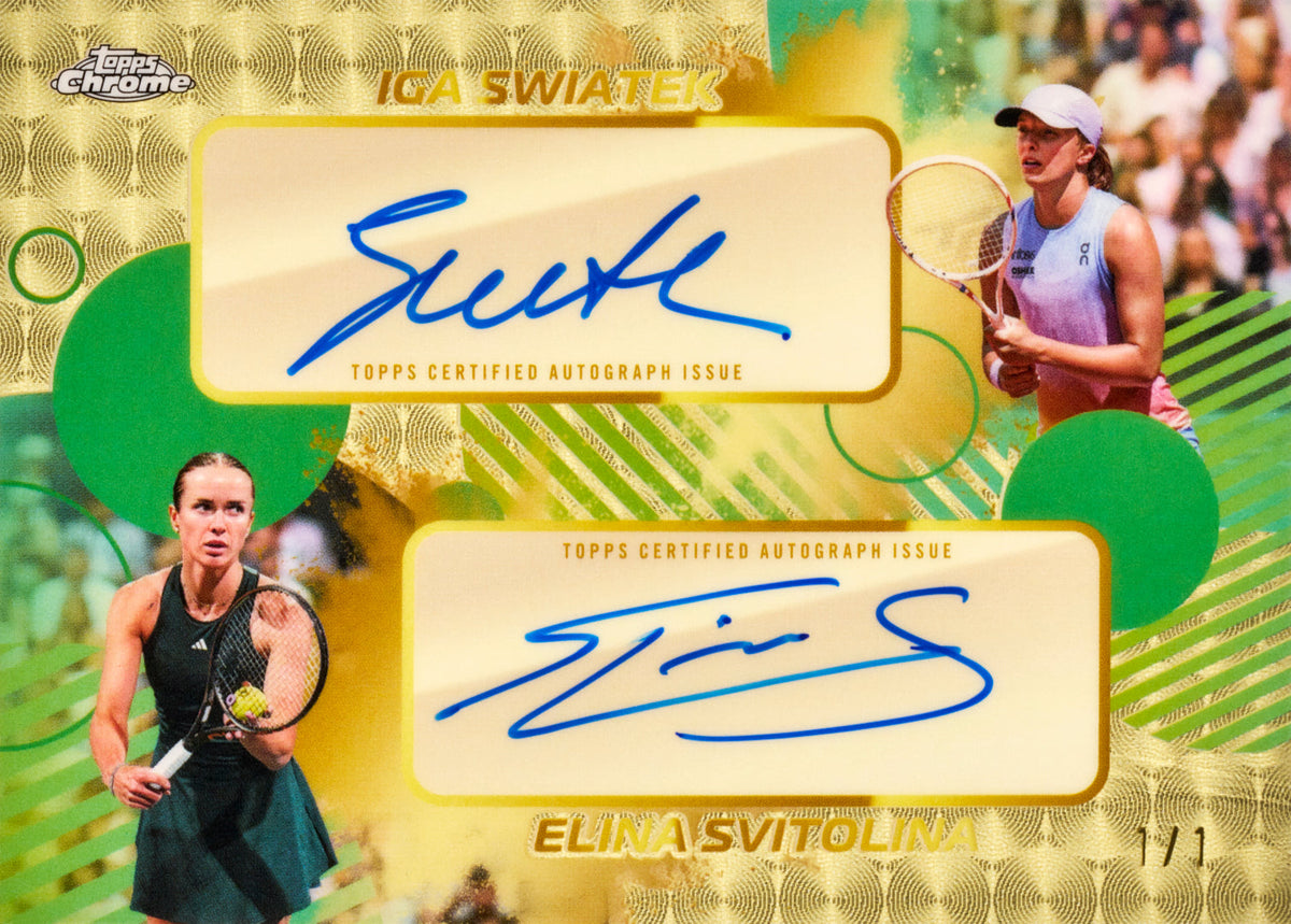 Topps Chrome Tennis 2026 – Beispielkarte Swiatek & Svitolina