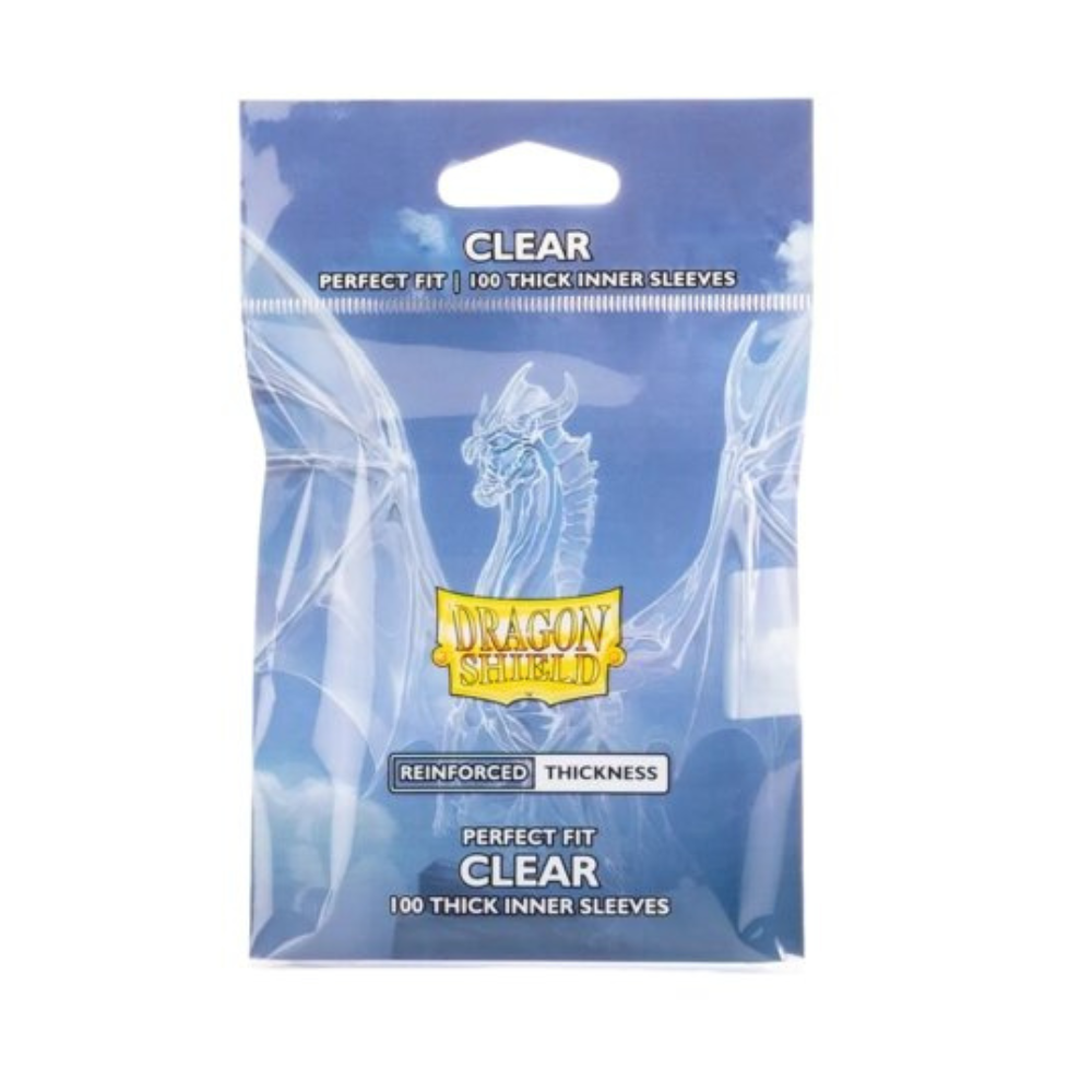 Dragon Shield - Standard Size - Perfect Fit Thick Inner Sleeve - Clear (100x)