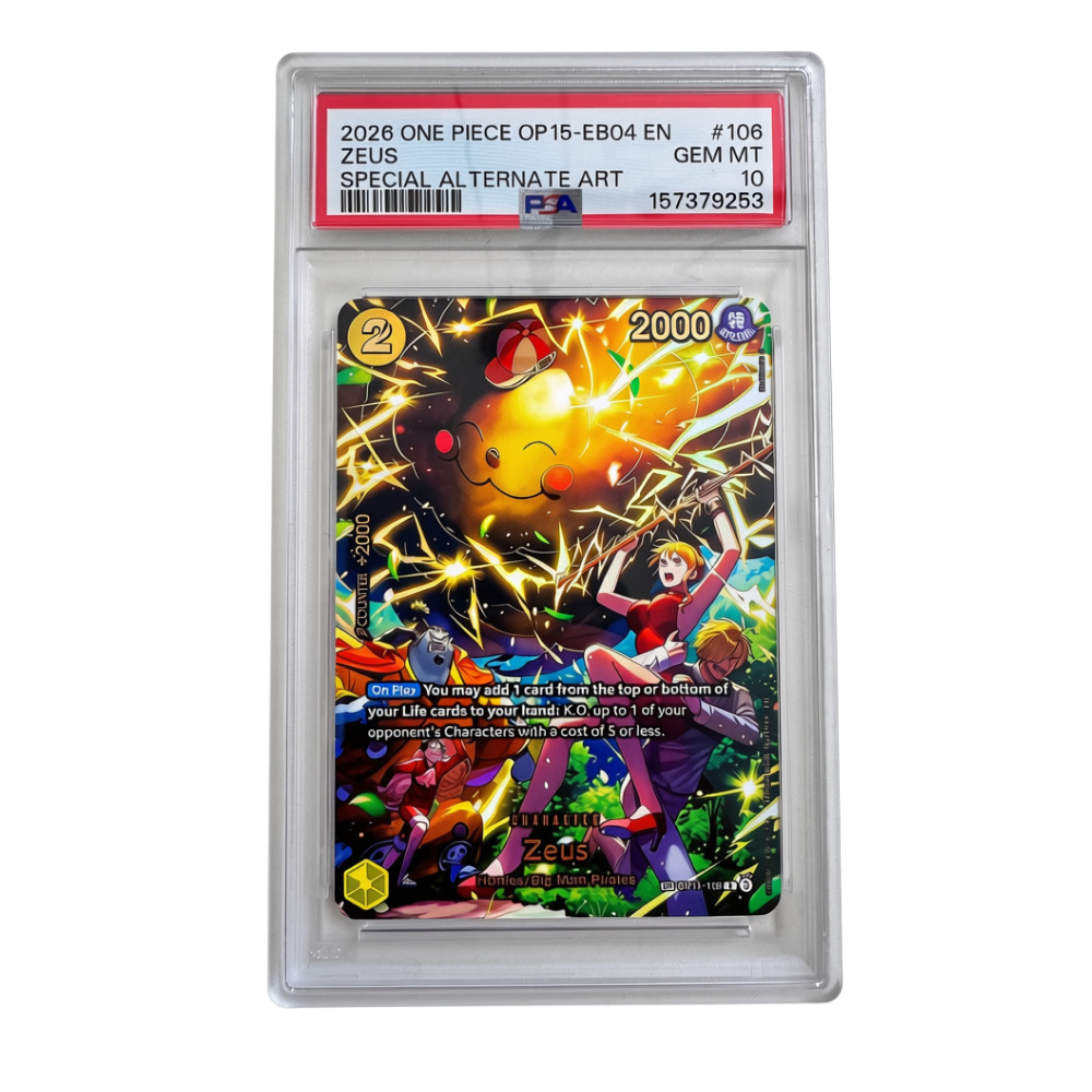 One Piece Card Game Zeus OP15-EB04 #106 Special Alternate Art PSA 10 Gem Mint - Englisch (EN)