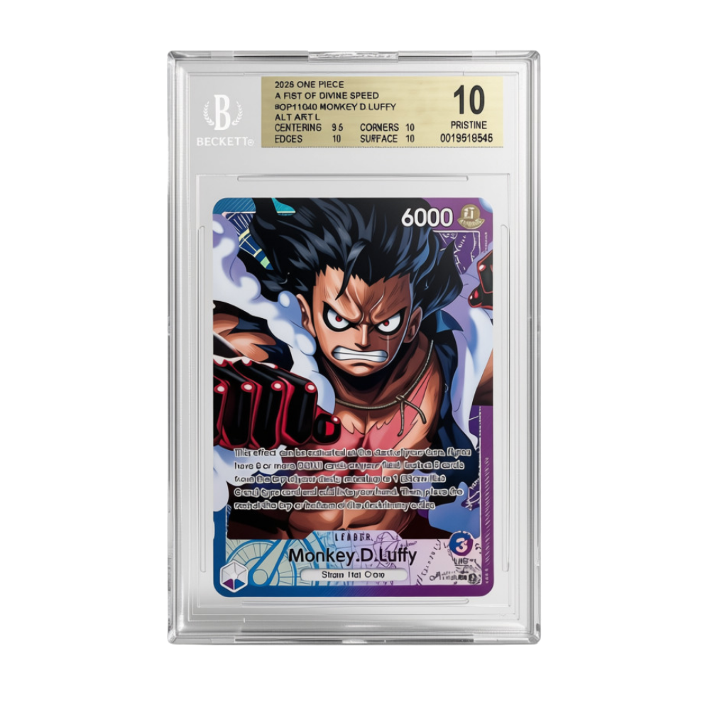 One Piece Card Game Monkey D. Luffy OP11-040 Alt Art L BGS 10 Pristine - Englisch (EN)