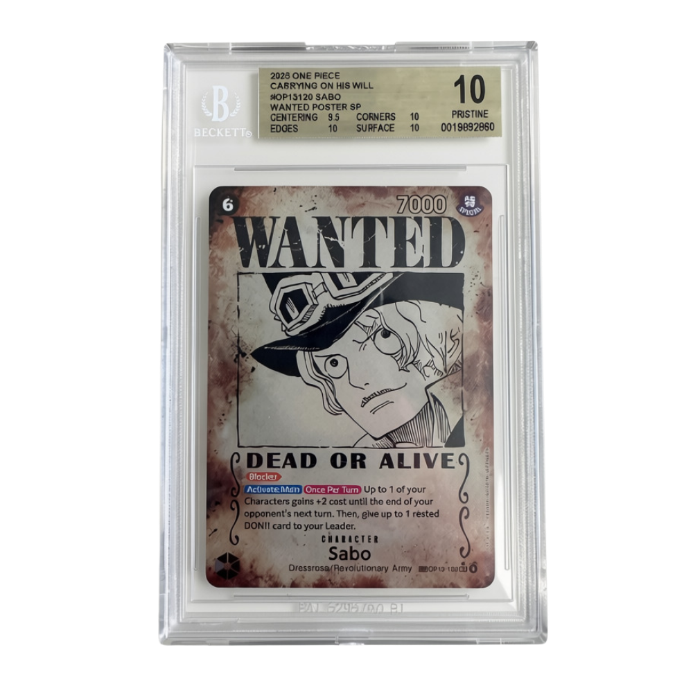 One Piece Card Game Sabo OP13-120 Wanted Poster SP BGS 10 Pristine - Englisch (EN)