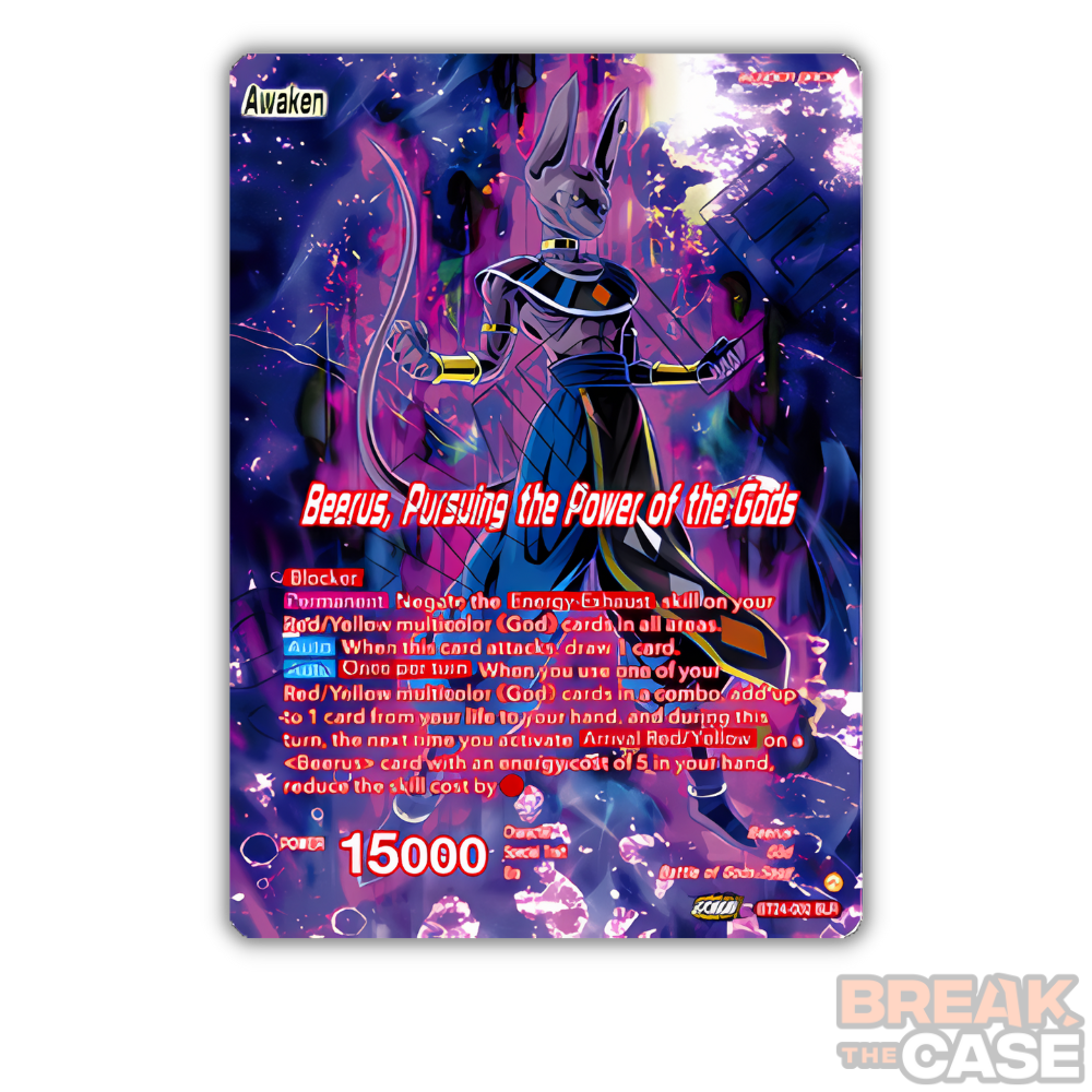 Beerus // Beerus, Pursuing the Power of the Gods (V.2 - Alternate Art) - Dragon Ball Super Card Game - B24 Beyond Generation