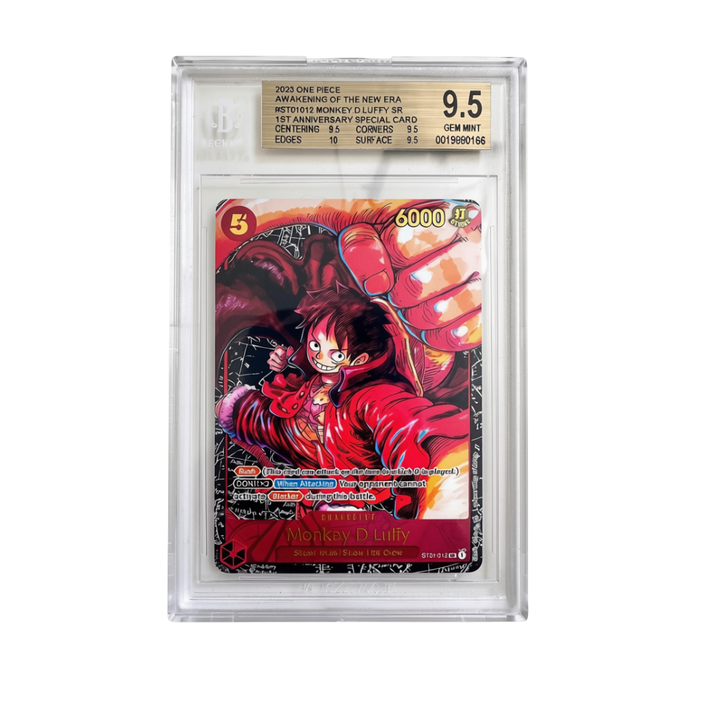 One Piece Card Game Monkey D. Luffy SR ST01-012 1st Anniversary Magazine BGS 9.5 Gem Mint - Englisch (EN)