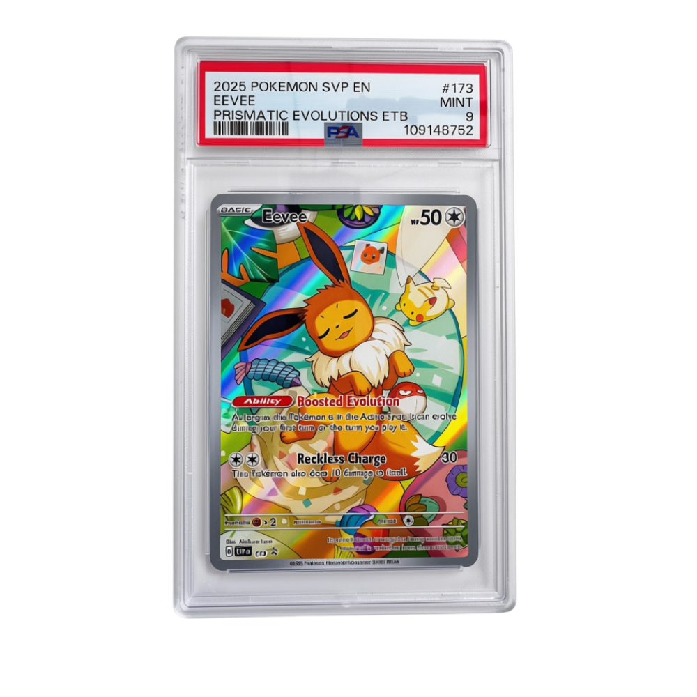 Pokemon TCG Eevee SVP-173 Prismatic Evolutions ETB PSA 9 Mint - Englisch (EN)