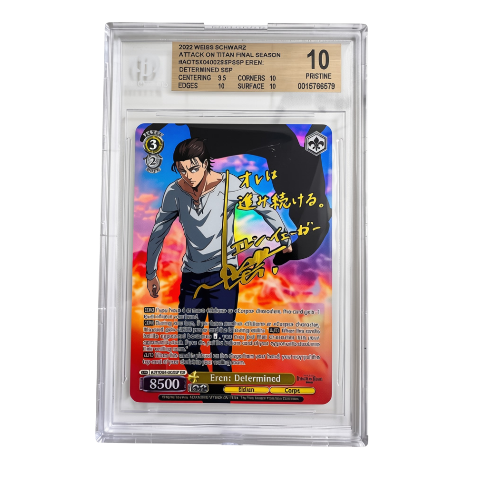Weiss Schwarz Eren Determined SSP Signed AOT/SX04-002S BGS 10 Pristine - Englisch (EN)