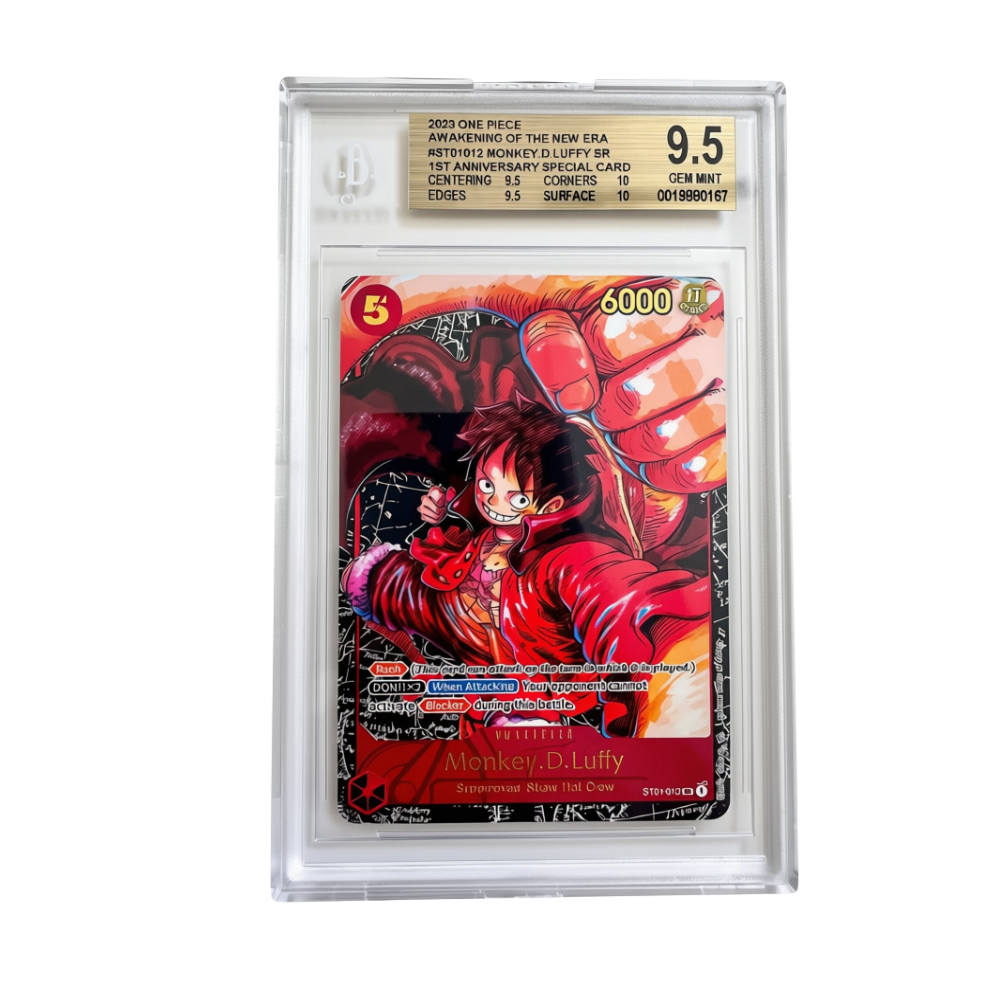 One Piece Card Game Monkey D. Luffy SR ST01-012 1st Anniversary BGS 9.5 Gem Mint - Englisch (EN)