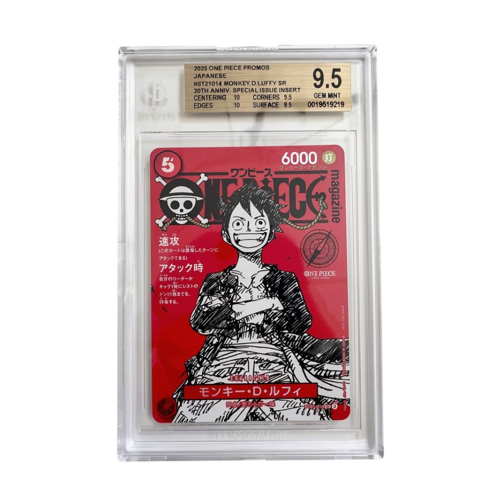 One Piece Card Game Monkey D. Luffy SR ST21-014 20th Anniversary BGS 9.5 - Japanisch (JP)