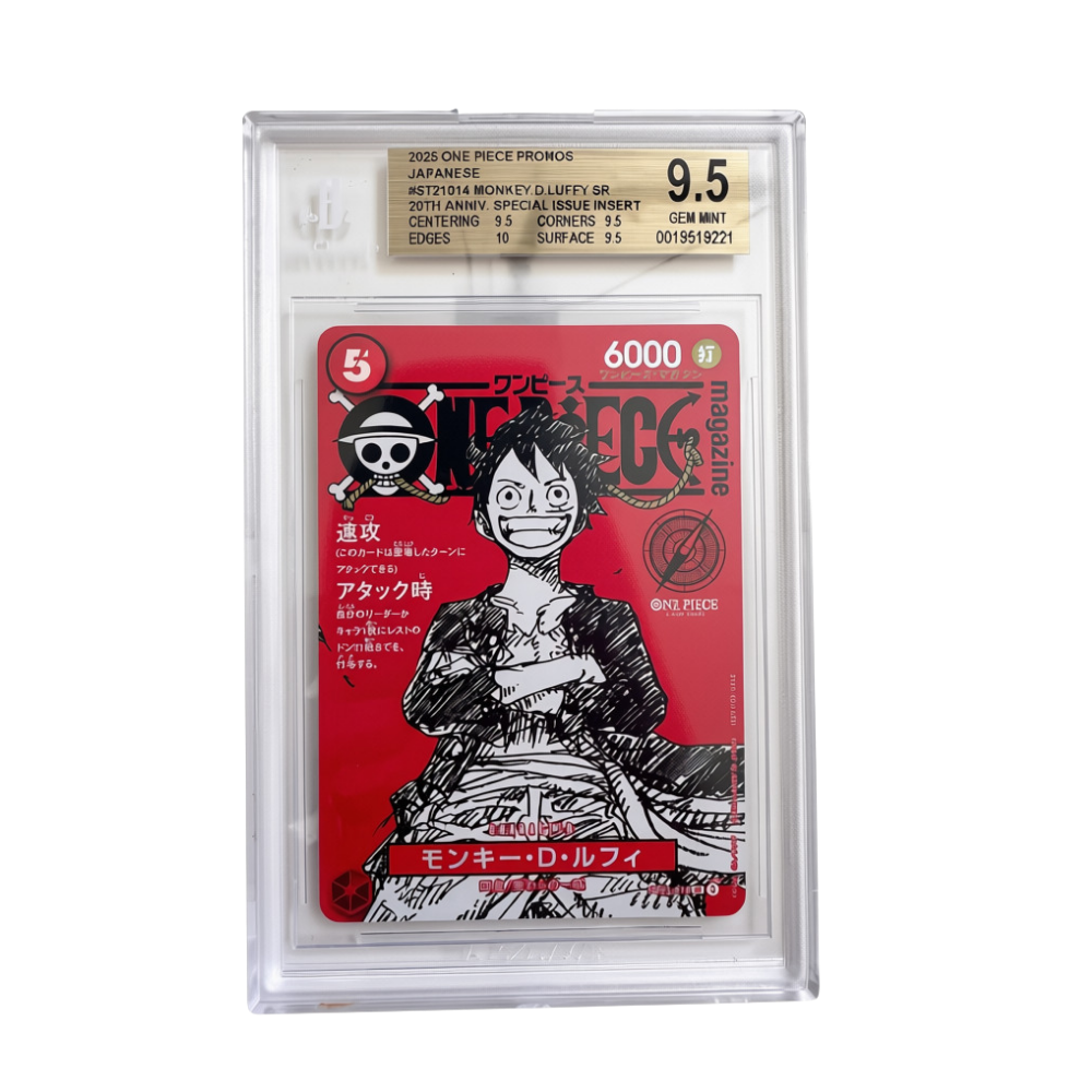 One Piece Card Game Monkey D. Luffy SR ST21-014 20th Anniversary BGS 9.5 - Japanisch (JP)