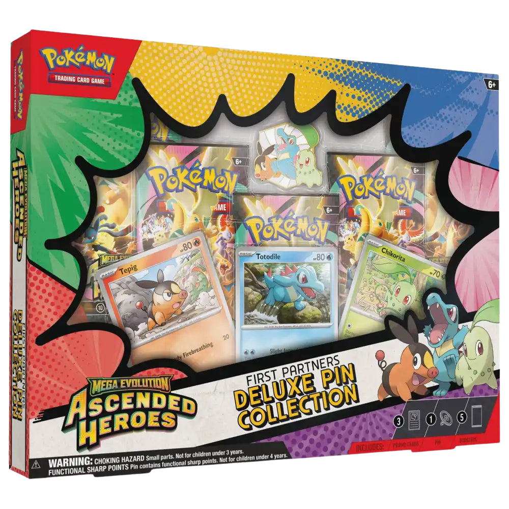 Pokémon - Ascended Heroes - Mega Evolution - ME2.5 – First Partners Deluxe Pin Collection – Englisch