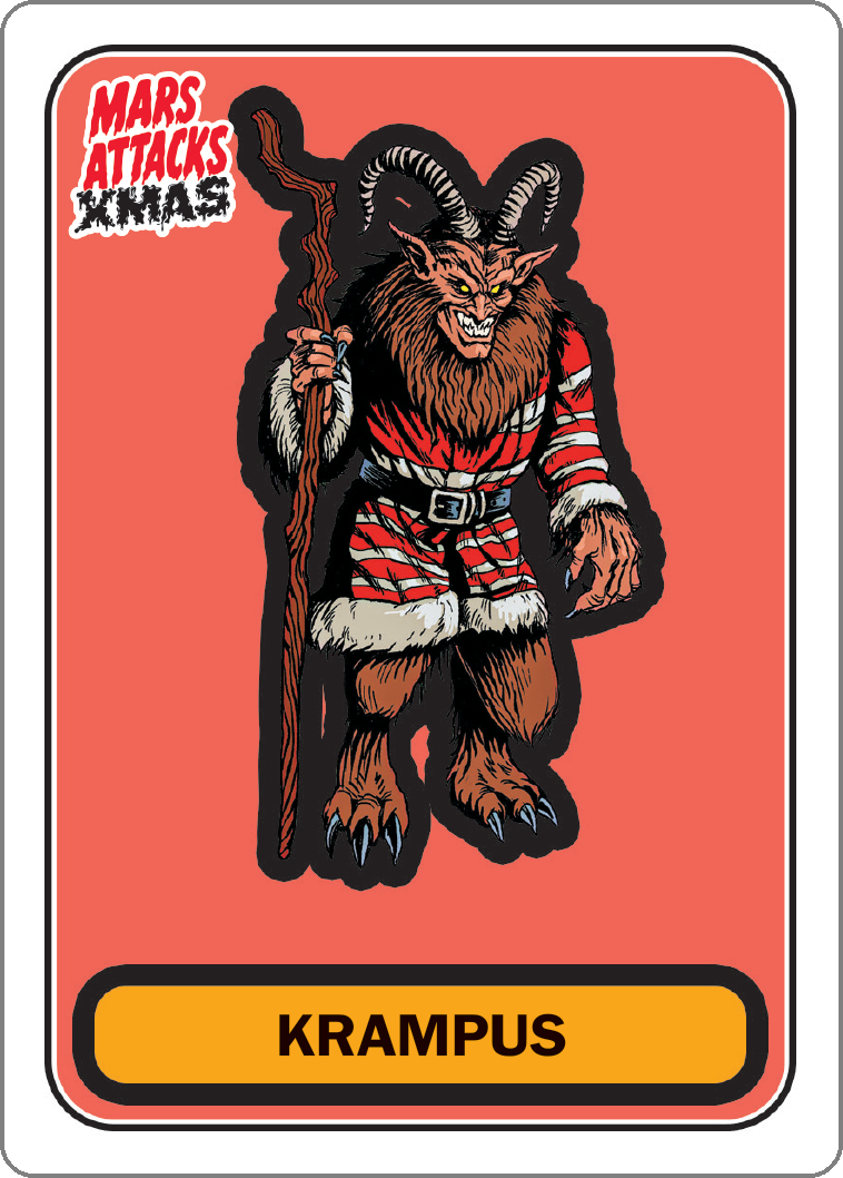 Topps Mars Attacks Christmas 2026 Hobby Box – Beispielkarte Krampus
