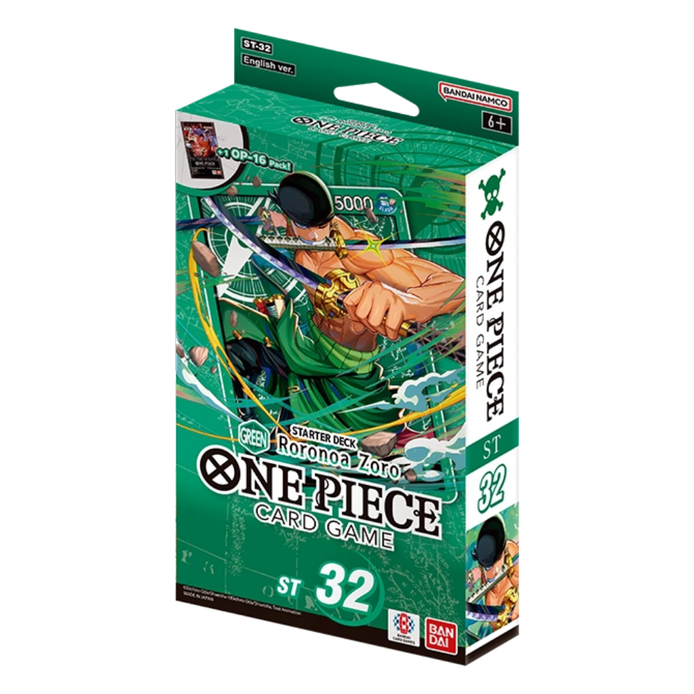One Piece Card Game - STARTER DECK - GREEN Roronoa Zoro - [ST-32] - Englisch