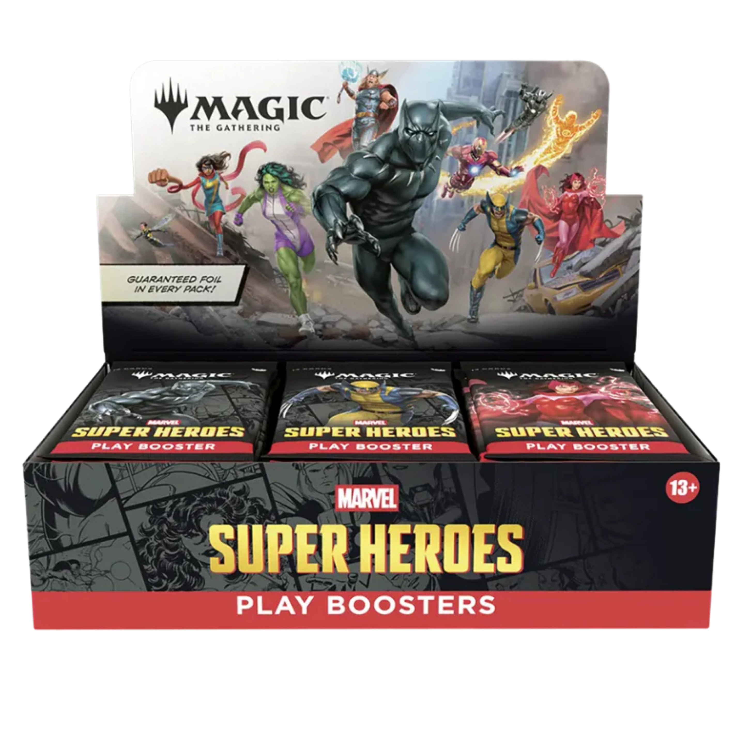 Magic: The Gathering - MTG - Marvel Super Heroes - Play Booster Display (30 Boosters) - Englisch
